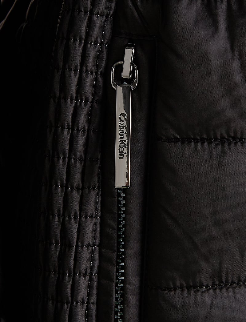 Calvin Klein - LW PADDED SMOCKING MIDI COAT - dunkappor - ck black - 4