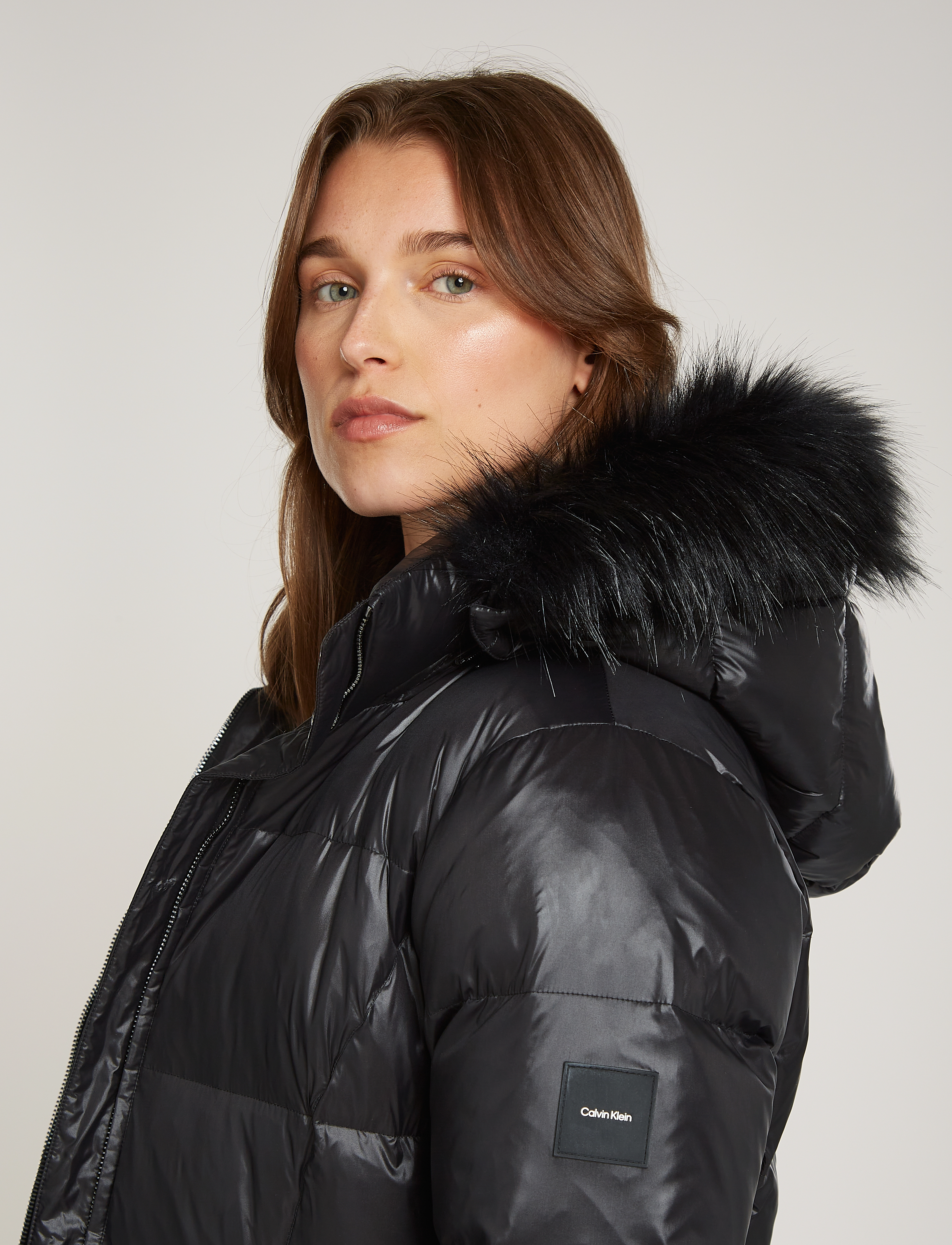 Calvin Klein - MW PADDED REAL DOWN COAT - ck black - 4