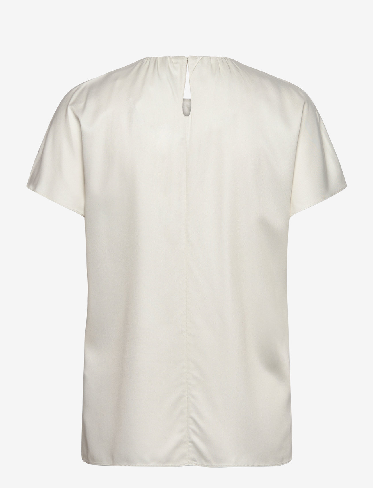 Calvin Klein - NATURAL SHEEN SS GATHERED BLOUSE - egret - 1
