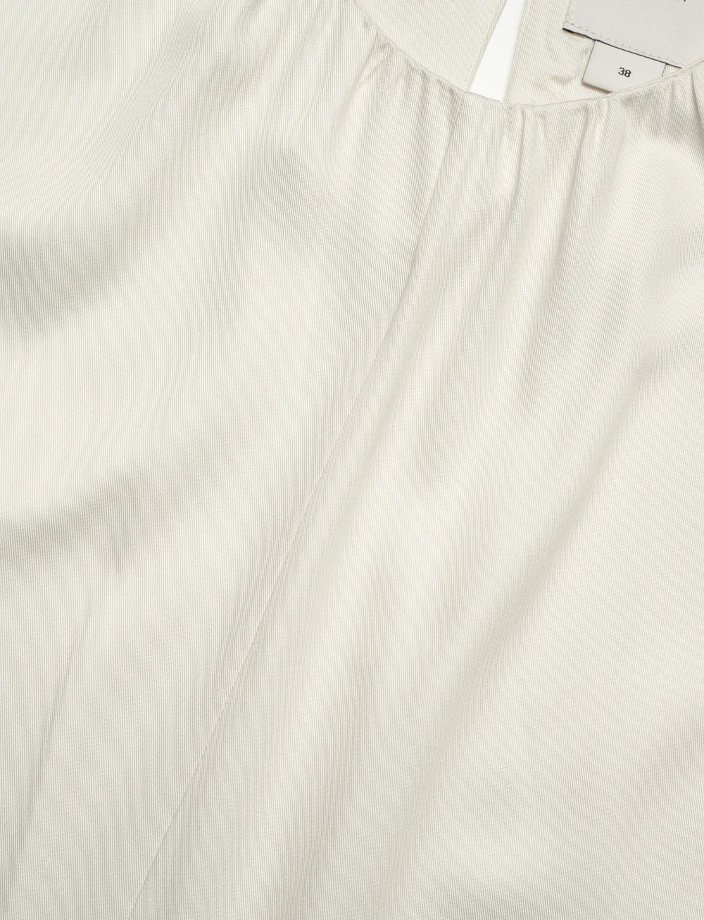 Calvin Klein - NATURAL SHEEN SS GATHERED BLOUSE - kortærmede bluser - egret - 4