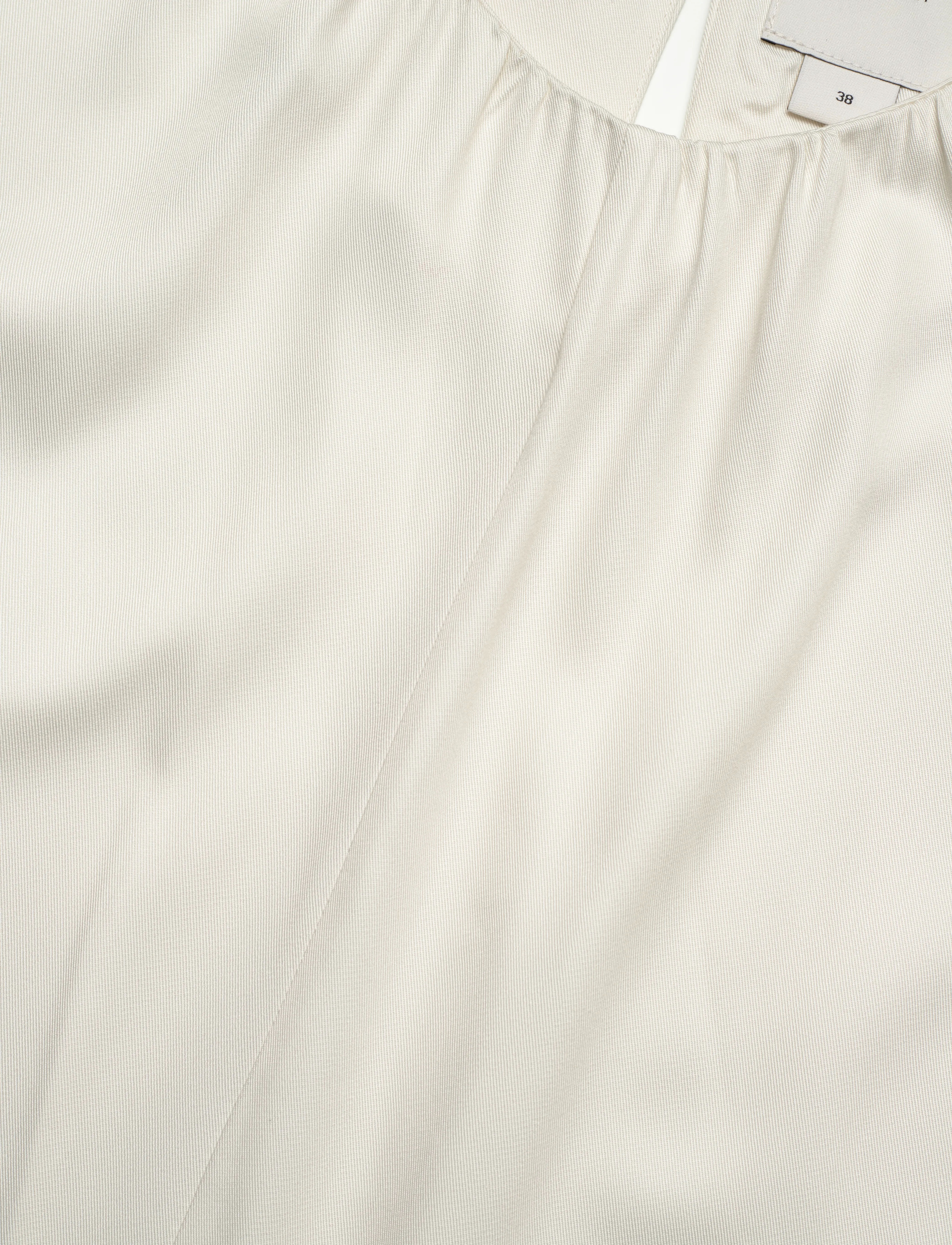 Calvin Klein - NATURAL SHEEN SS GATHERED BLOUSE - egret - 4