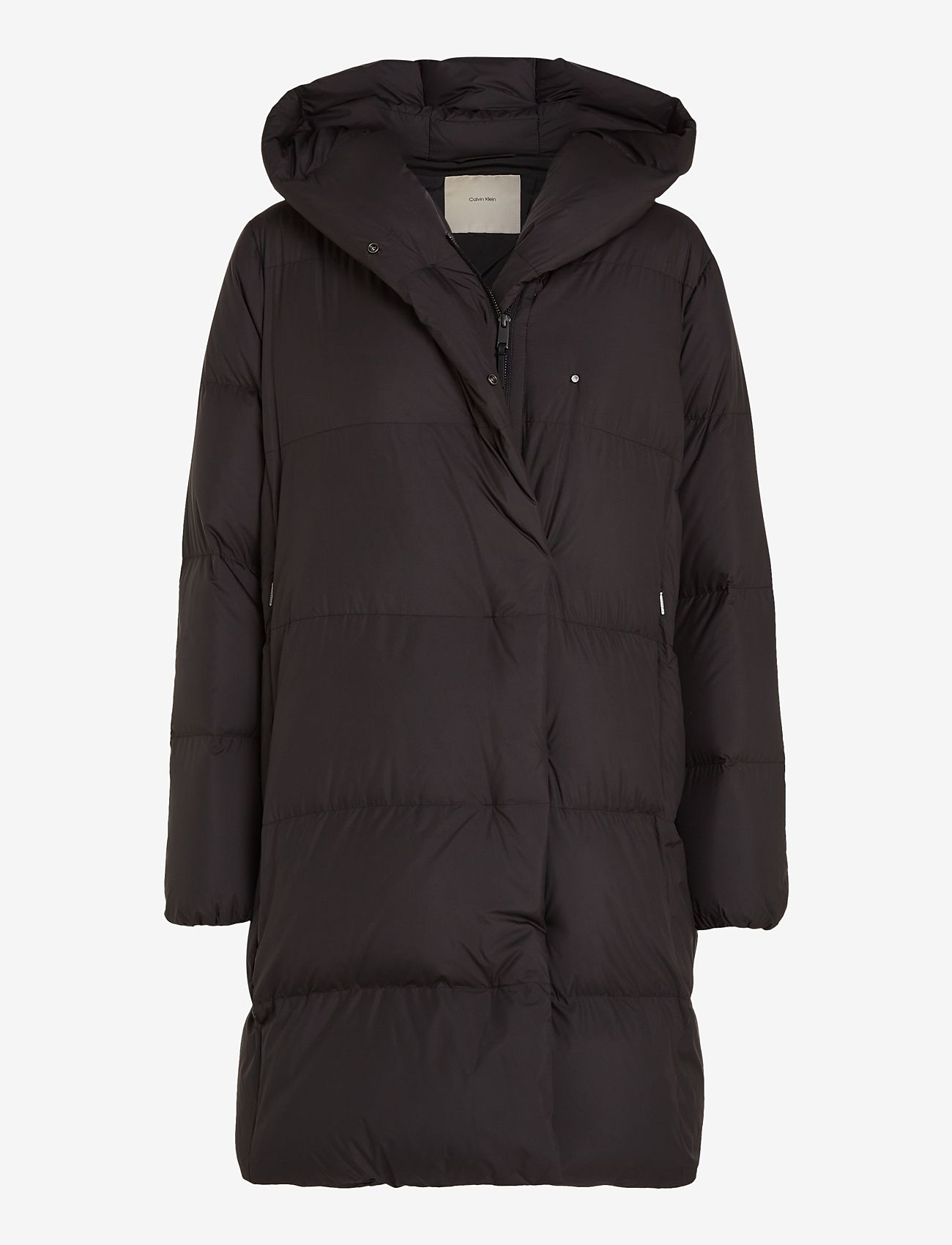 Calvin Klein - LW PADDED FUNNEL NECK WRAP COAT - ck black - 1