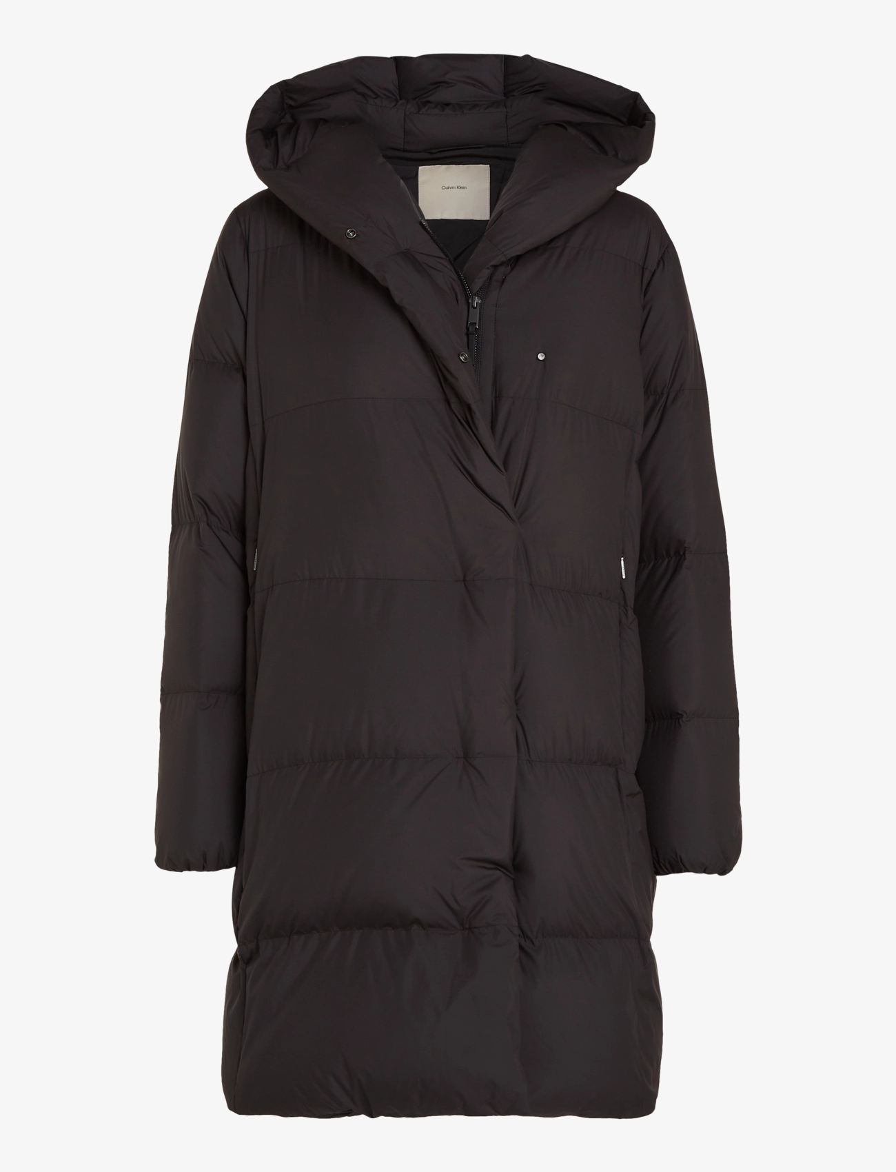 Calvin Klein LW PADDED FUNNEL NECK WRAP COAT - Kleidung - CK BLACK / black