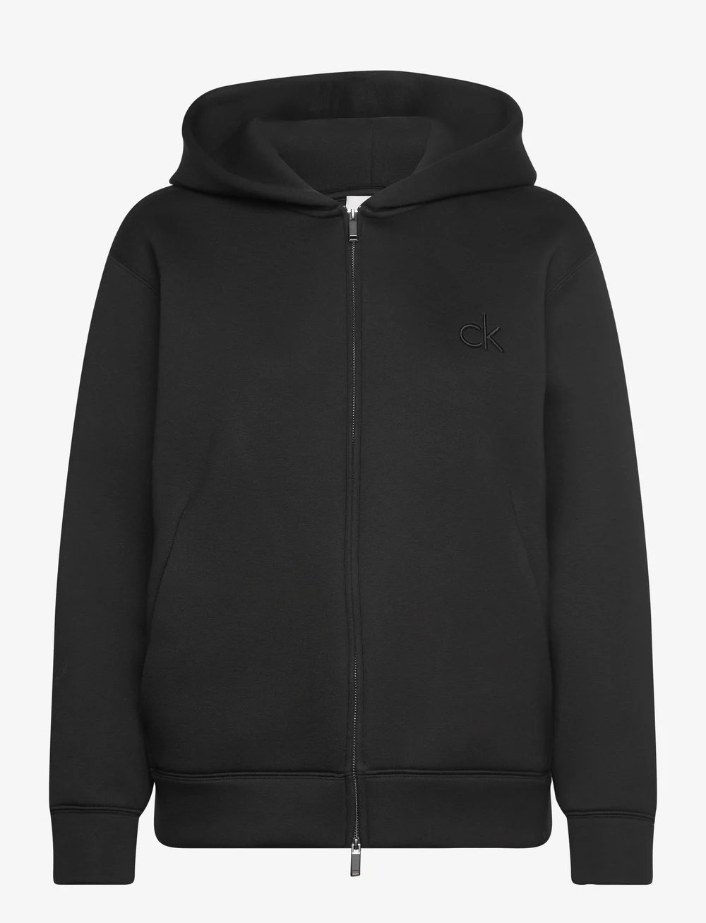 Calvin klein black zip hoodie hotsell