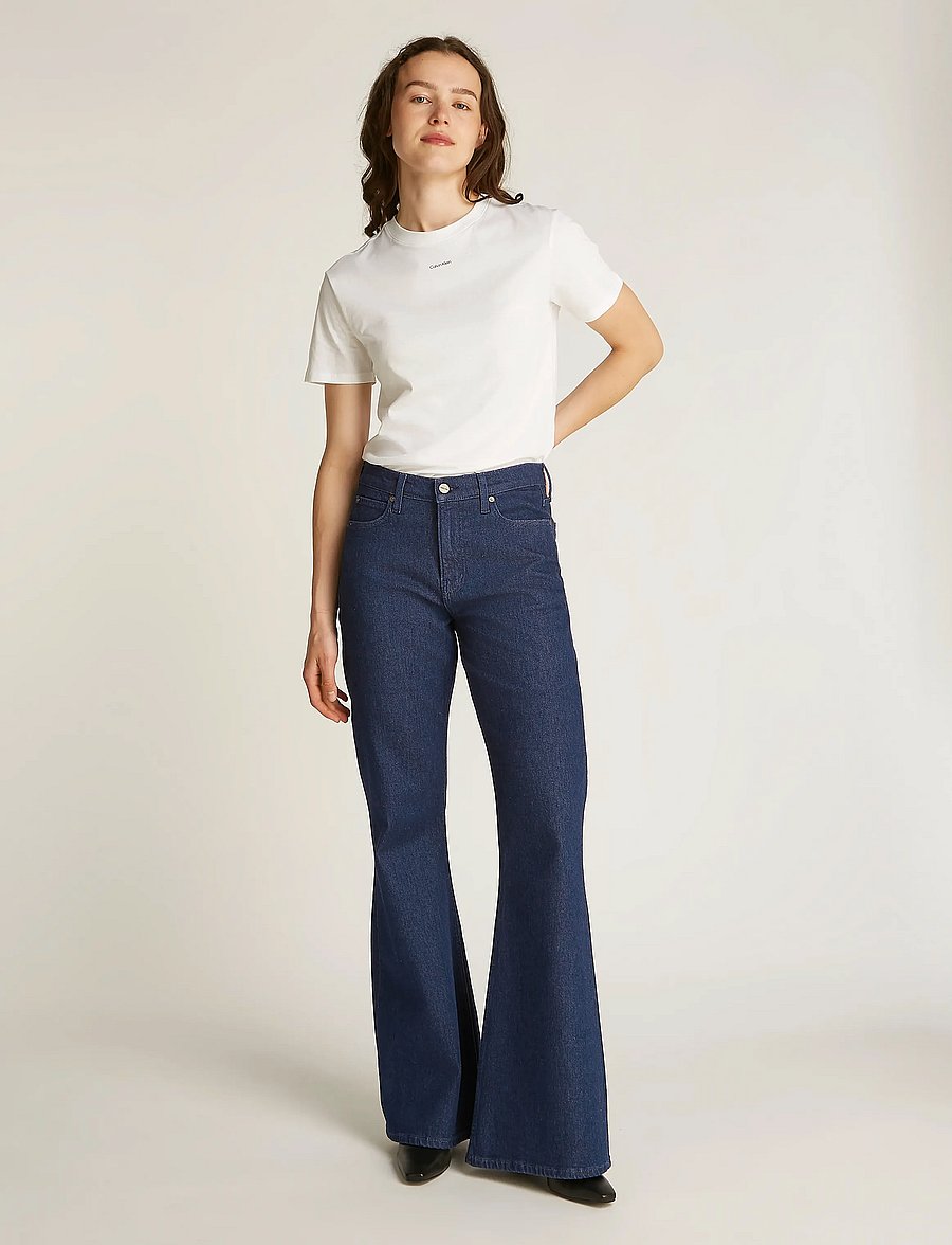 Calvin Klein - MR RELAXED FLARE - RINSE - flared jeans - denim rinse - 0