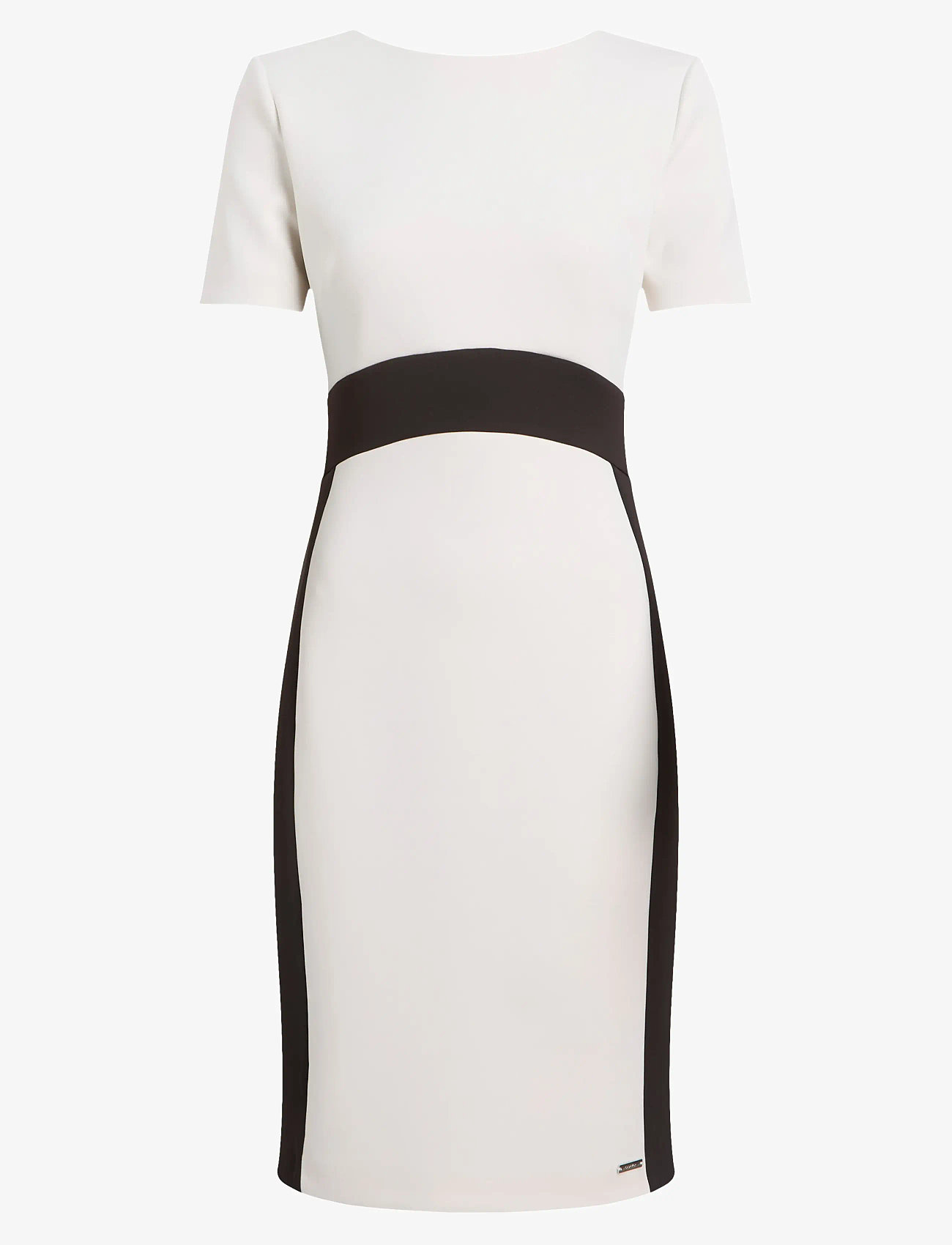 Calvin Klein - NEOPRENE SCUBA TWO COLOR DRESS - konfirmationstøj - ck black / chalk colourblock - 1