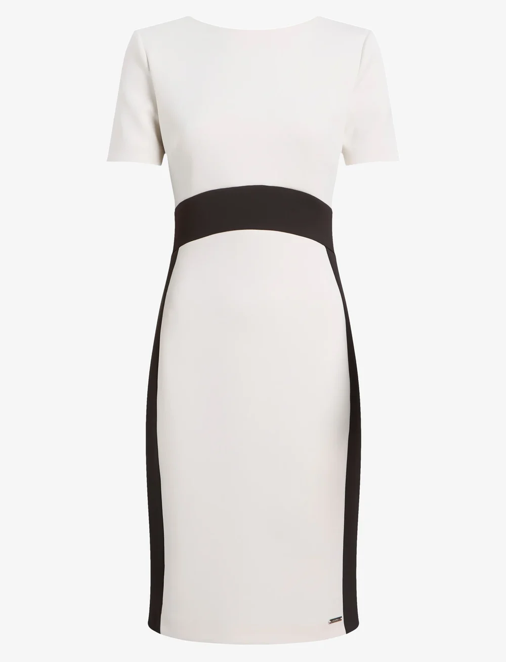 Calvin Klein - NEOPRENE SCUBA TWO COLOR DRESS - konfirmation - ck black / chalk colourblock - 1