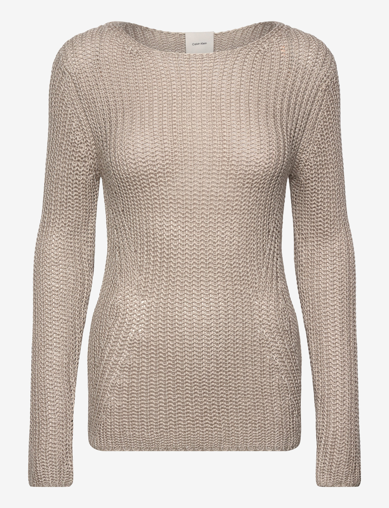 Calvin Klein - SILK BLEND RELAXED SWTR - autumn clothing - silver lining - 0