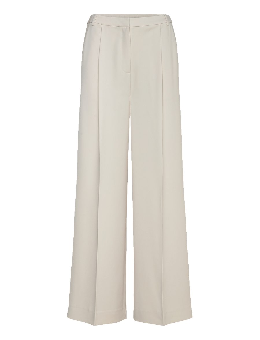 Calvin Klein - TRAVEL TWILL WIDE LEG PANT - anzugshosen - chalk - 1