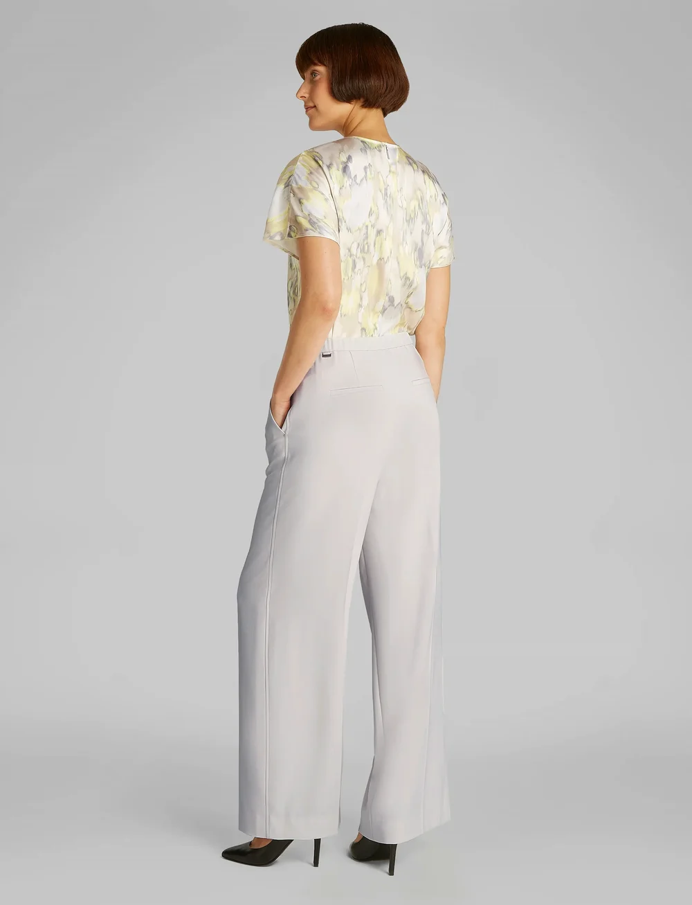 Calvin Klein - TRAVEL TWILL WIDE LEG PANT - formell - chalk - 3