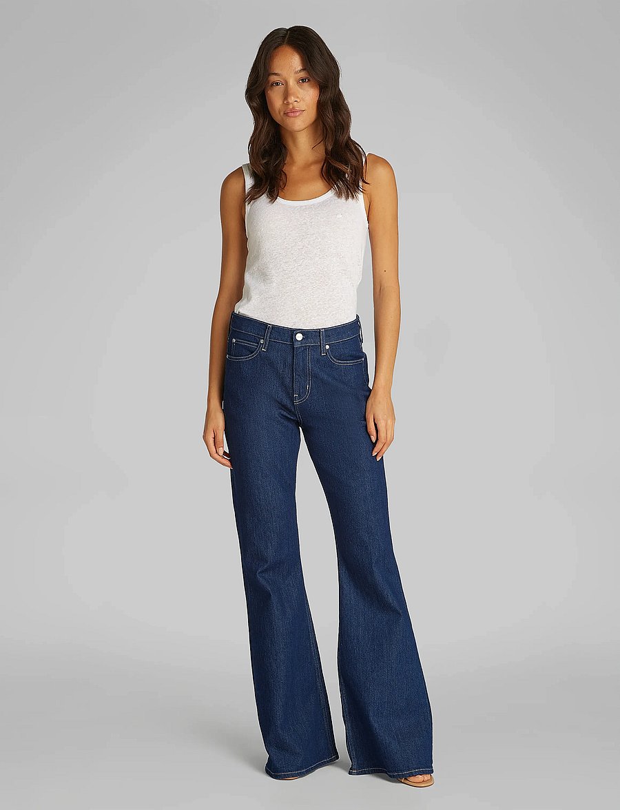 Calvin Klein - MR RELAXED FLARE BRILLIANT BLUE - schlaghosen - denim rinse - 4