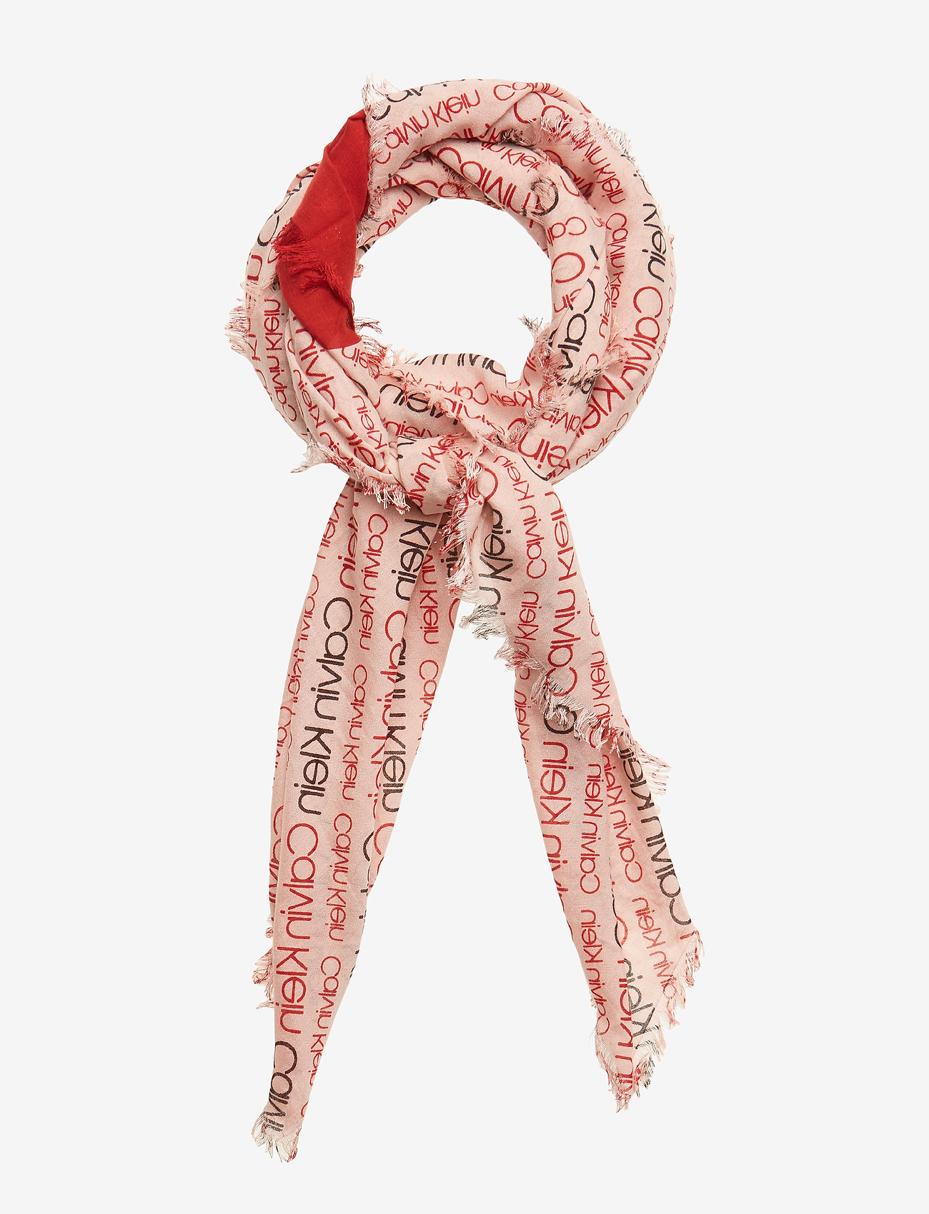 LOGO SCARF W - DARK RED