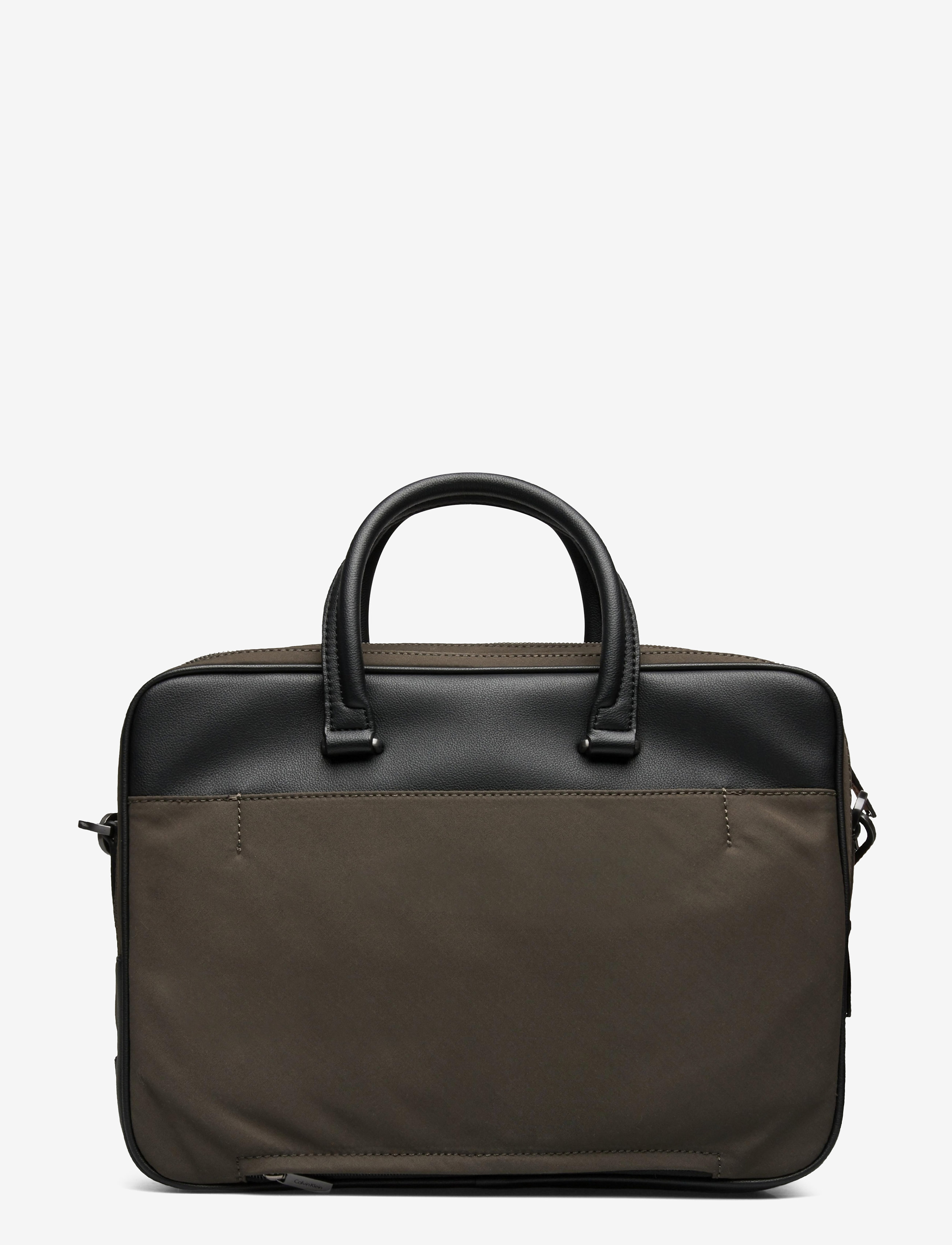 Calvin Klein - ADAM NYLON LAPTOP BAG EXTRA - black olive - 1
