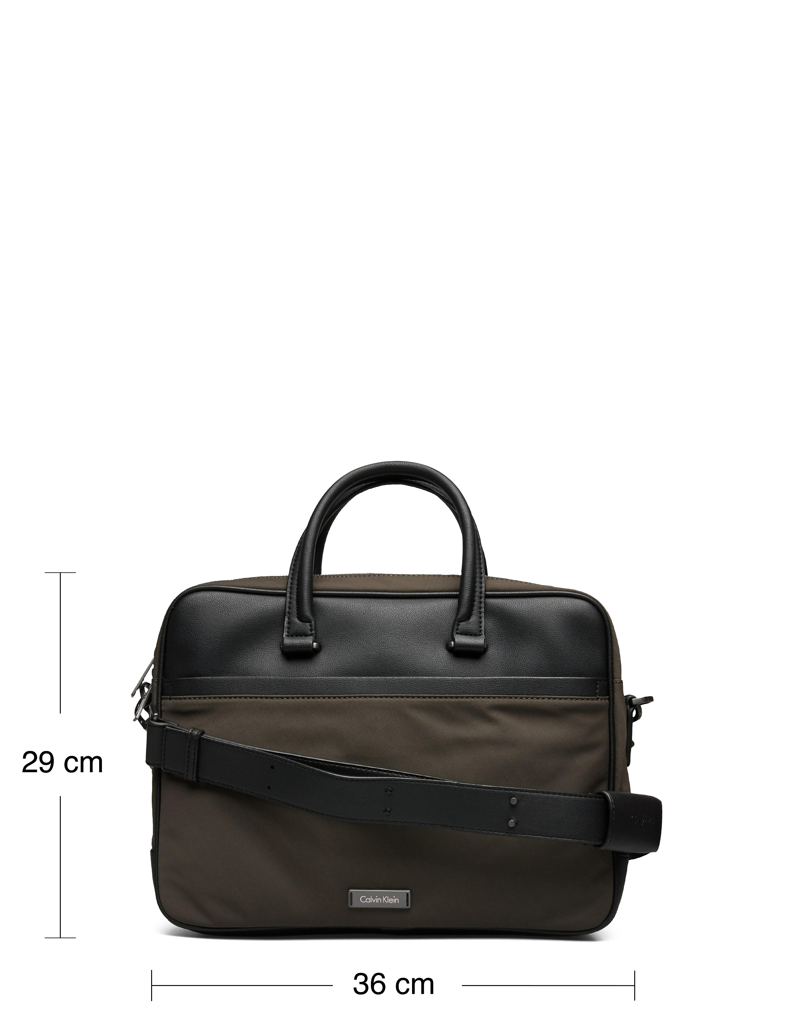 Calvin Klein - ADAM NYLON LAPTOP BAG EXTRA - black olive - 4