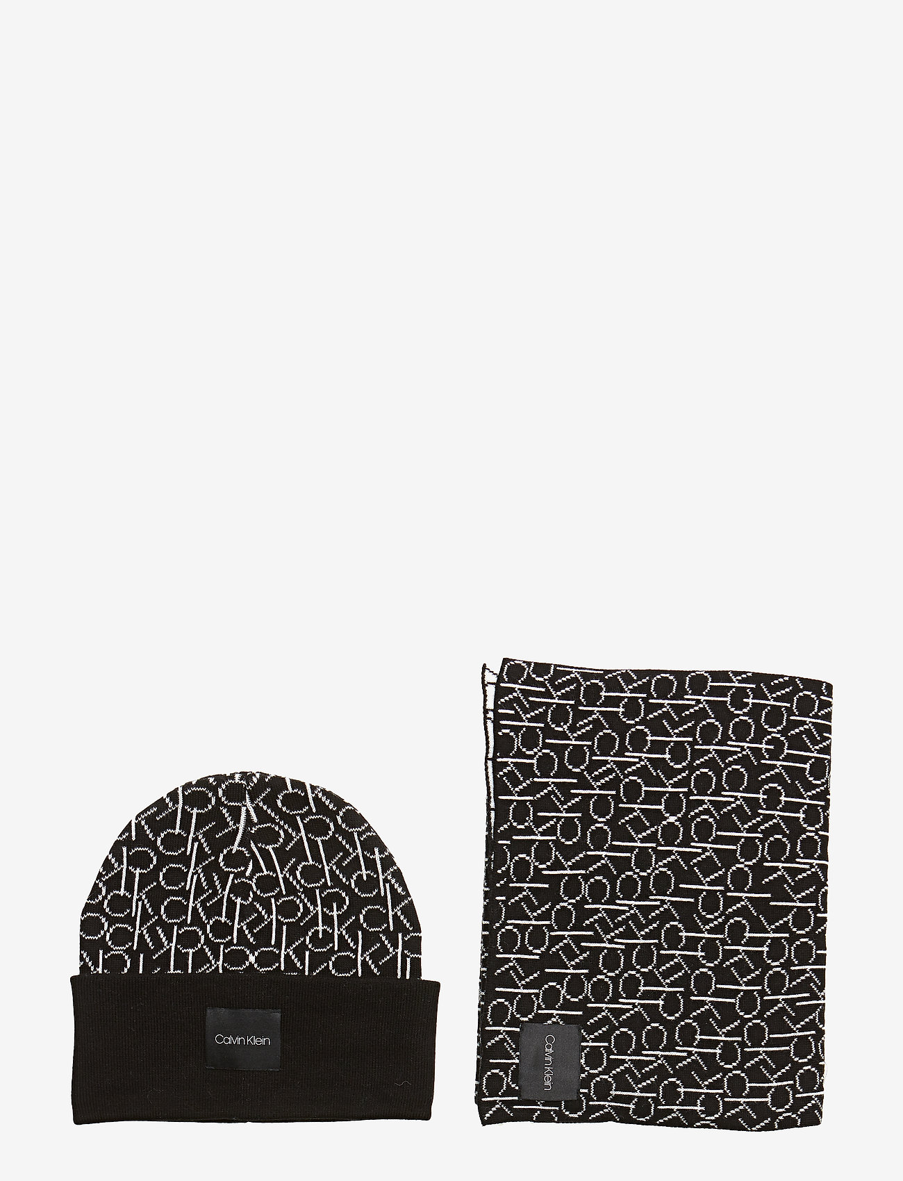 Calvin Klein - CK KNITTED SCARF&BEA - black - 0