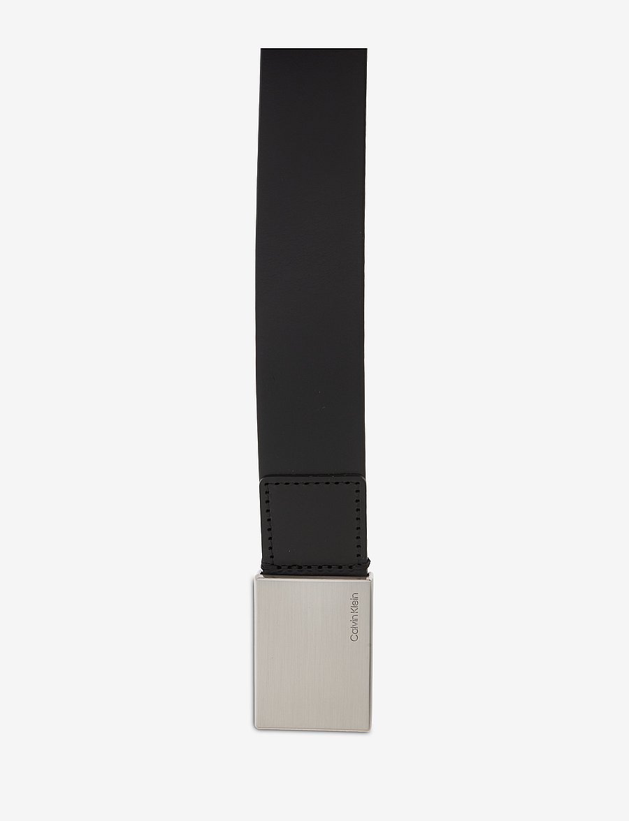 Calvin Klein - FORMAL PLAQUE BELT 3.5CM - klassikalised vööd - black - 3