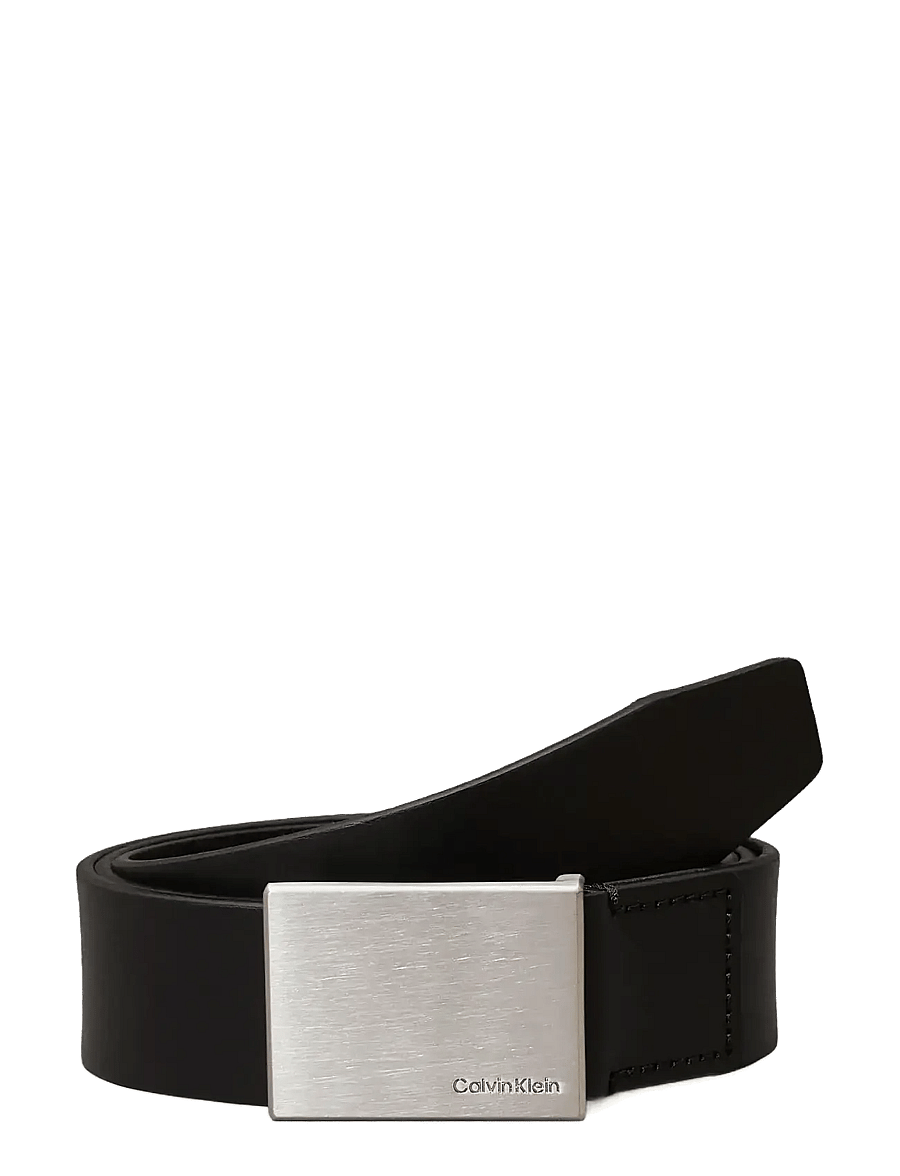 Calvin Klein - FORMAL PLAQUE BELT 3.5CM - klassikalised vööd - black - 2