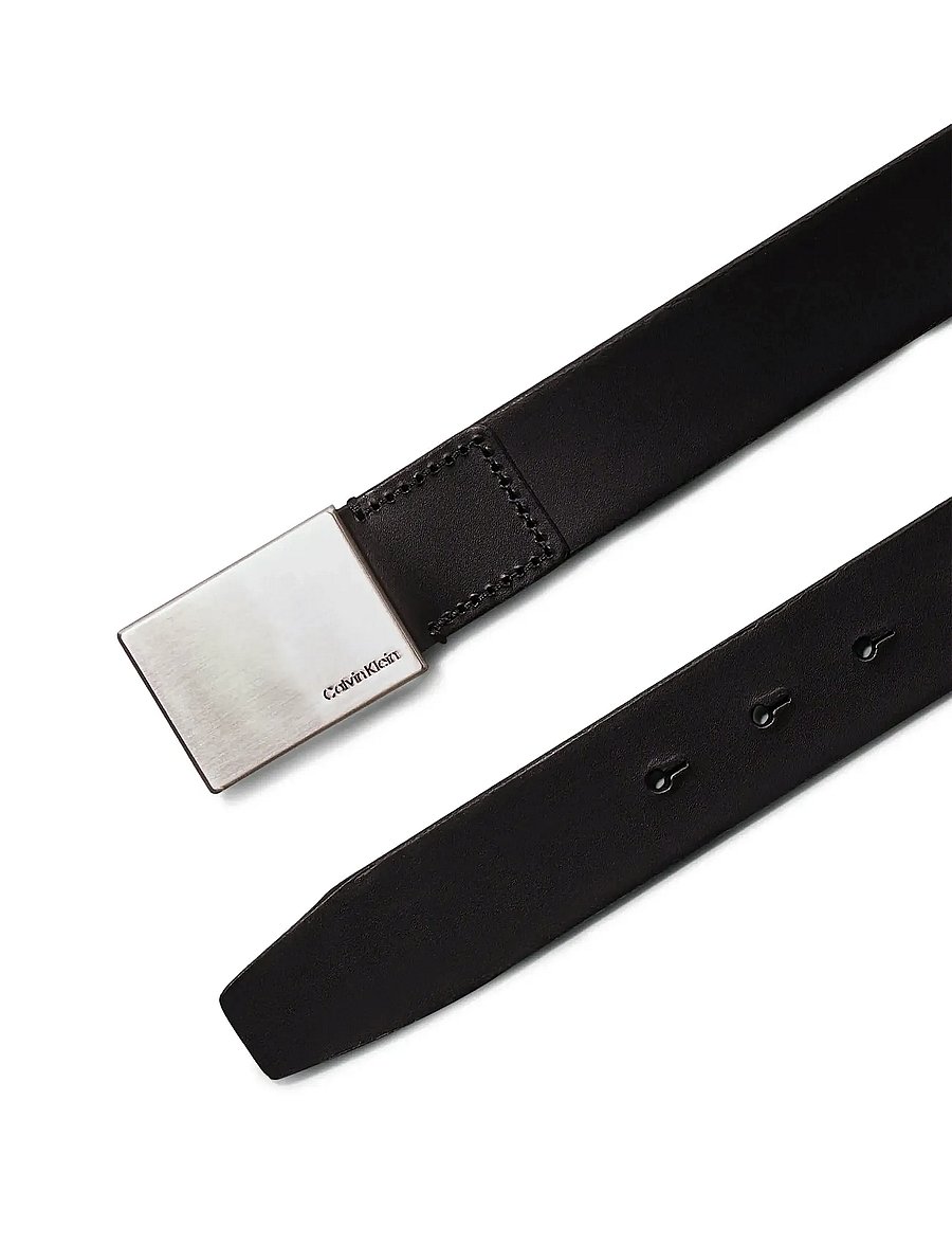 Calvin Klein - FORMAL PLAQUE BELT 3.5CM - klassikalised vööd - black - 4