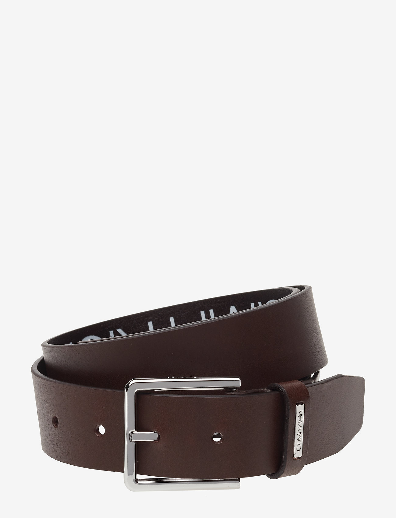 Calvin Klein - 3.5CM ADJ.METAL PLAT - dark brown - 0