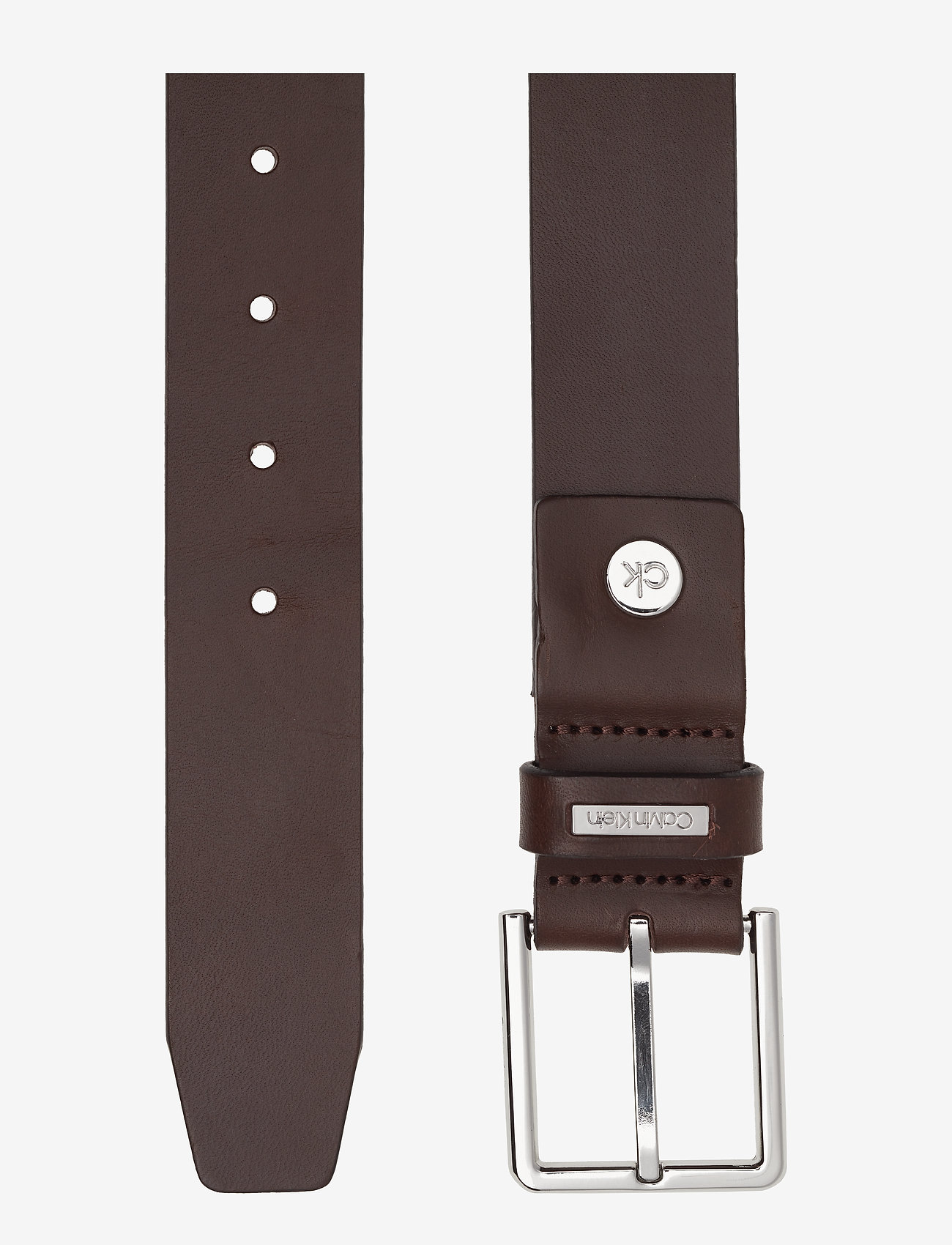 Calvin Klein - 3.5CM ADJ.METAL PLAT - dark brown - 2