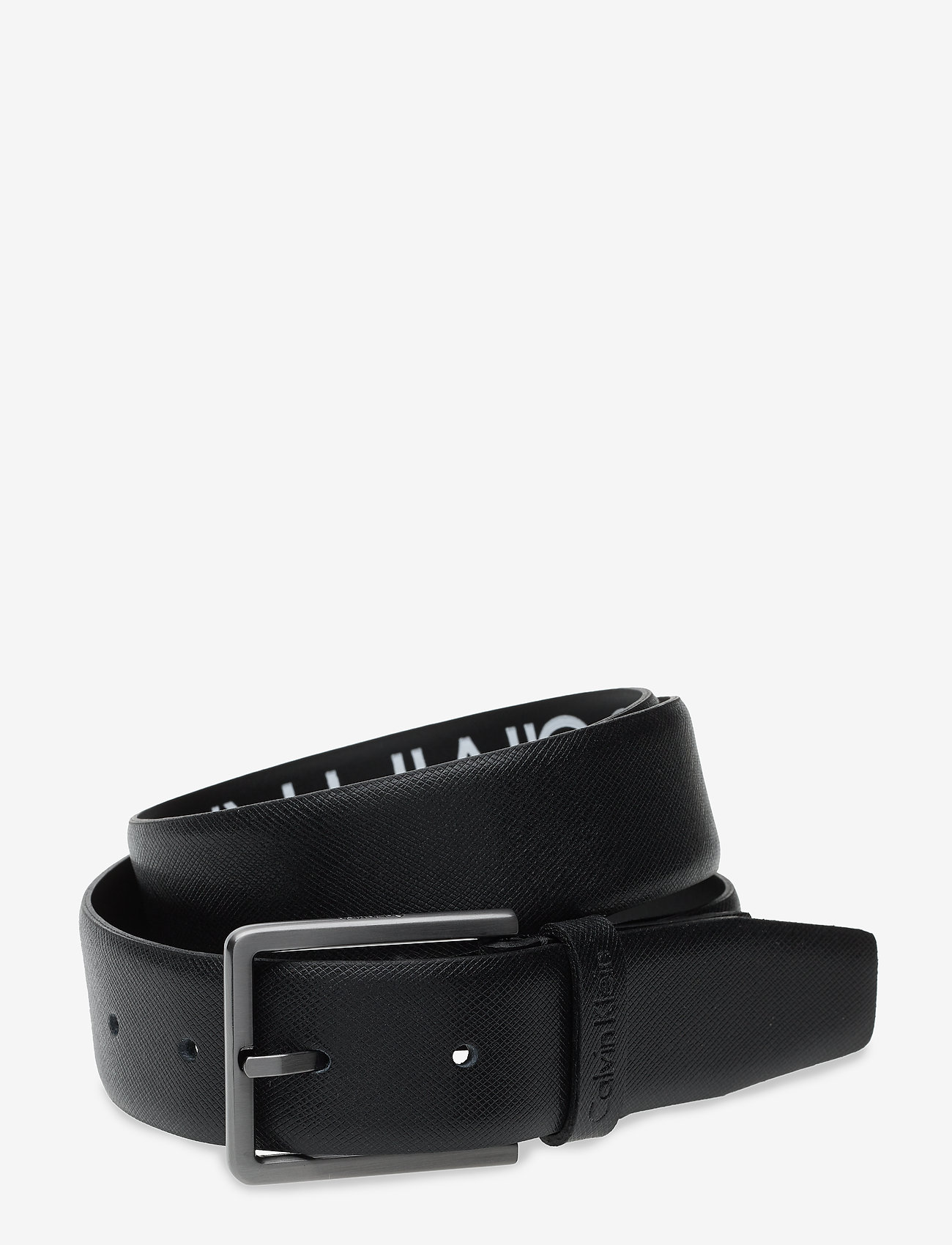 Calvin Klein - 3.5CM ADJ.BOMBED BELT SAFFIANO - black - 0