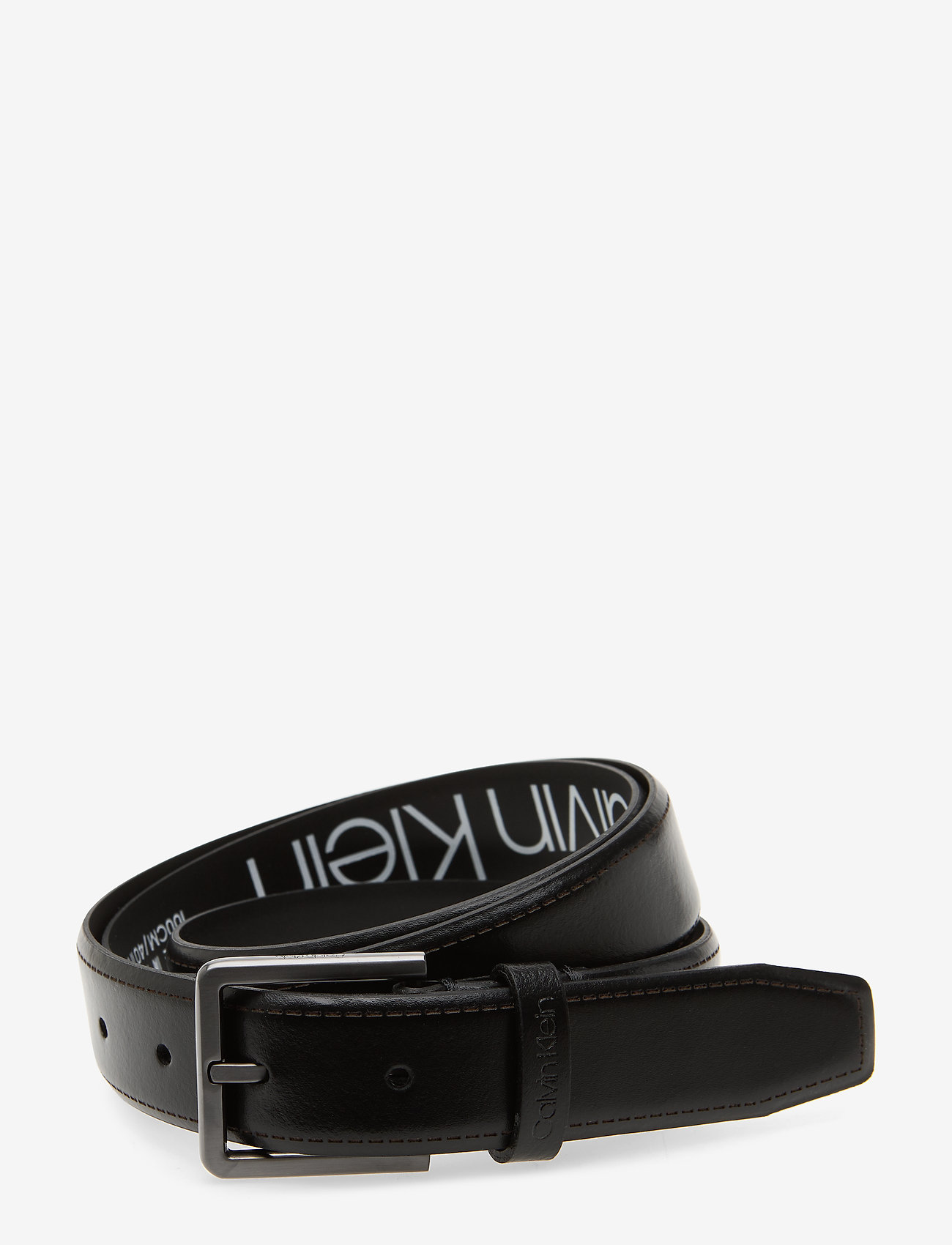 Calvin Klein - 30MM BROGUE BOMBED BELT - black - 0