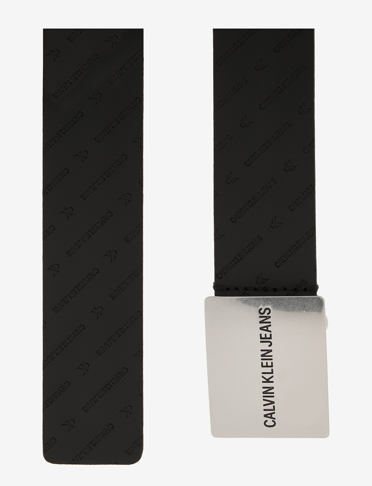 Calvin Klein - CKJ UNIFORM PLAQUE LTH 38 MM - black w/ diagonal mono print - 1