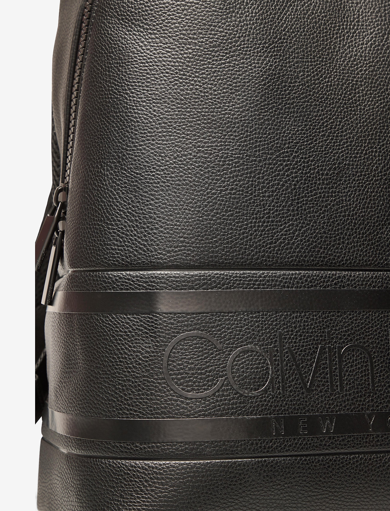 Calvin Klein - STRIPED LOGO PU ROUN - ck black - 3