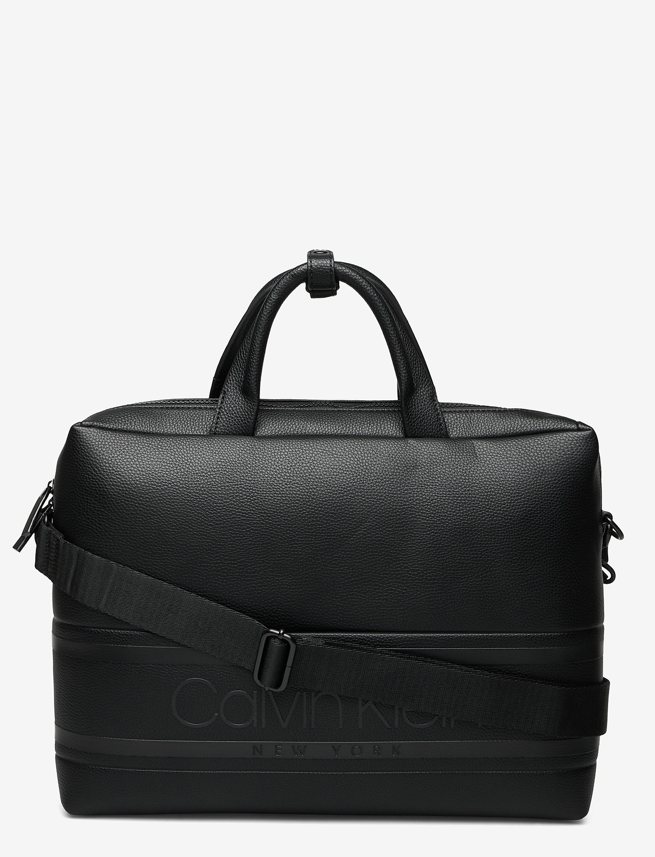 Calvin Klein - STRIPED LOGO PU LAPT - ck black - 0