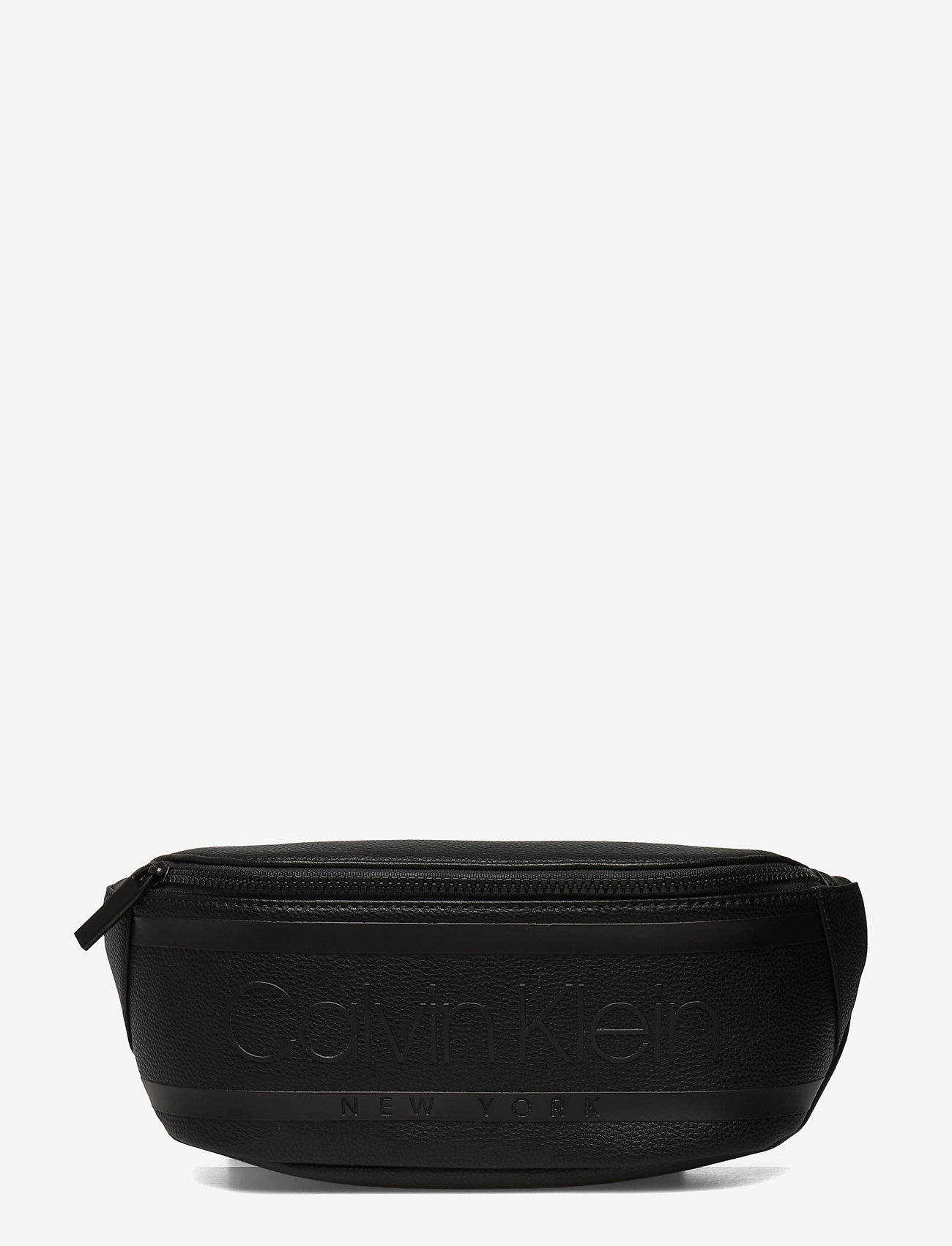 Calvin Klein - STRIPED LOGO PU WAIS - ck black - 0