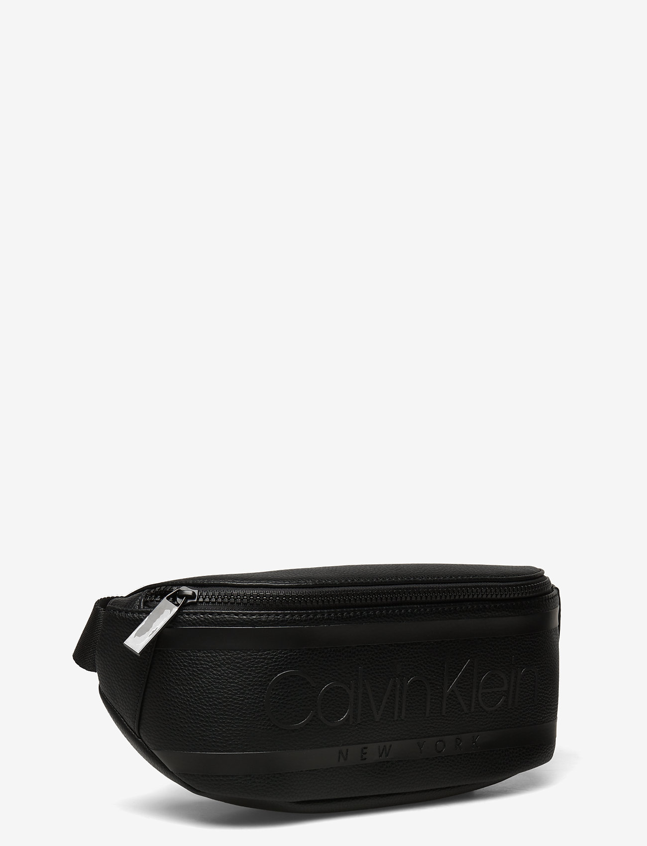 Calvin Klein - STRIPED LOGO PU WAIS - ck black - 2
