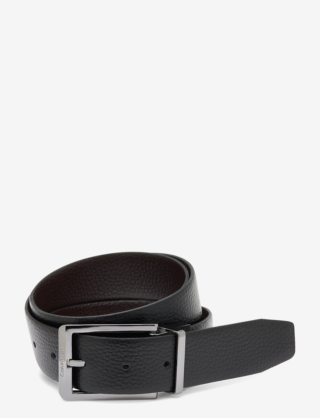 Calvin Klein - 35MM ADJ/REV SKIVED BUCKLE - black / dark brown - 0