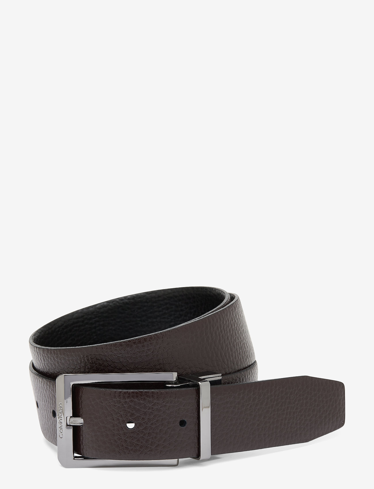Calvin Klein - 35MM ADJ/REV SKIVED BUCKLE - black / dark brown - 1