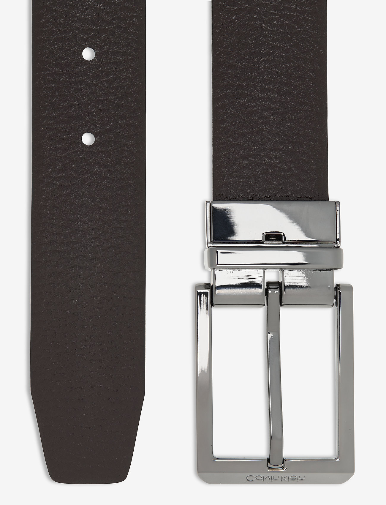 Calvin Klein - 35MM ADJ/REV SKIVED BUCKLE - black / dark brown - 3