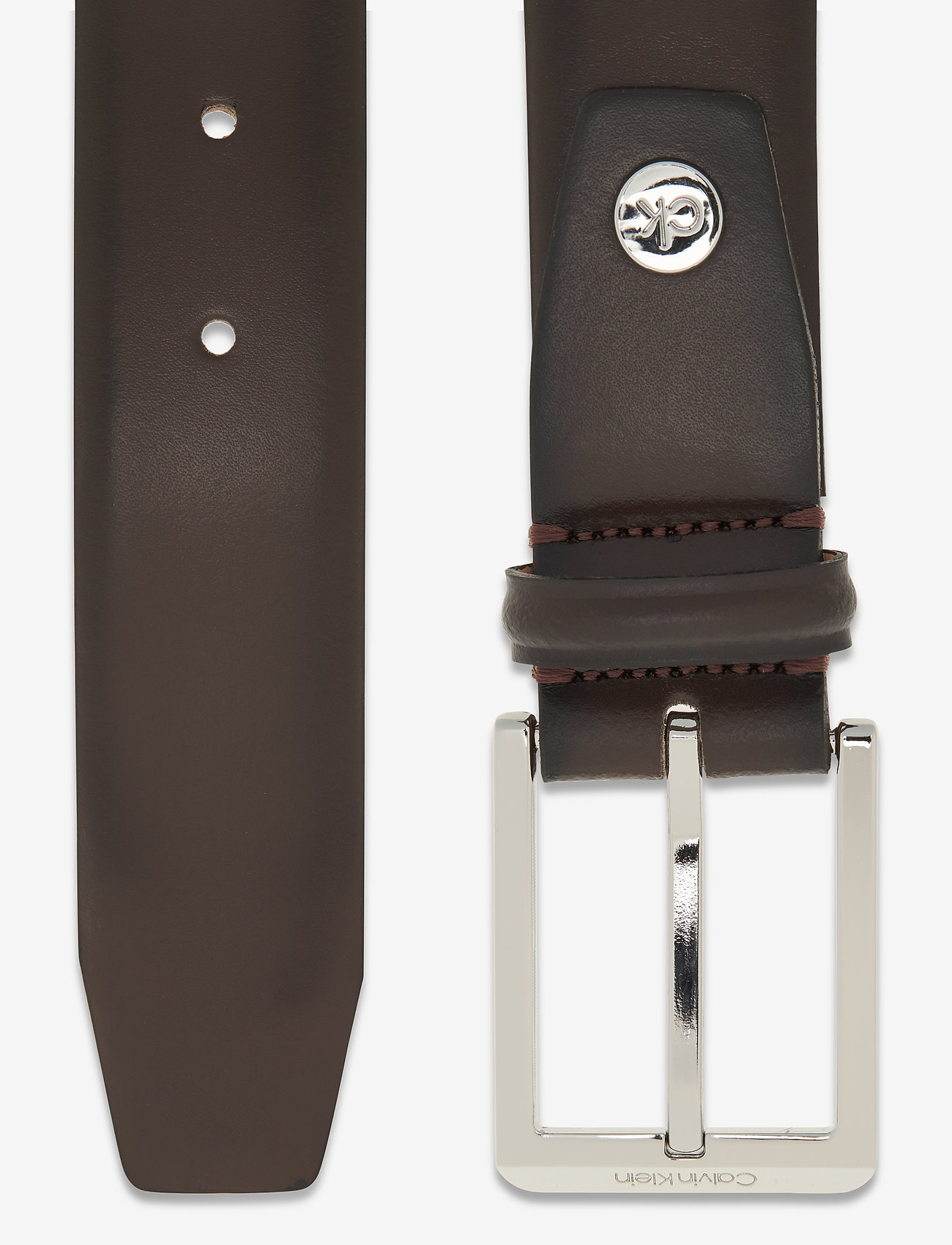 Calvin Klein - 35MM ADJ SKIVED BUCKLE - dark brown - 1