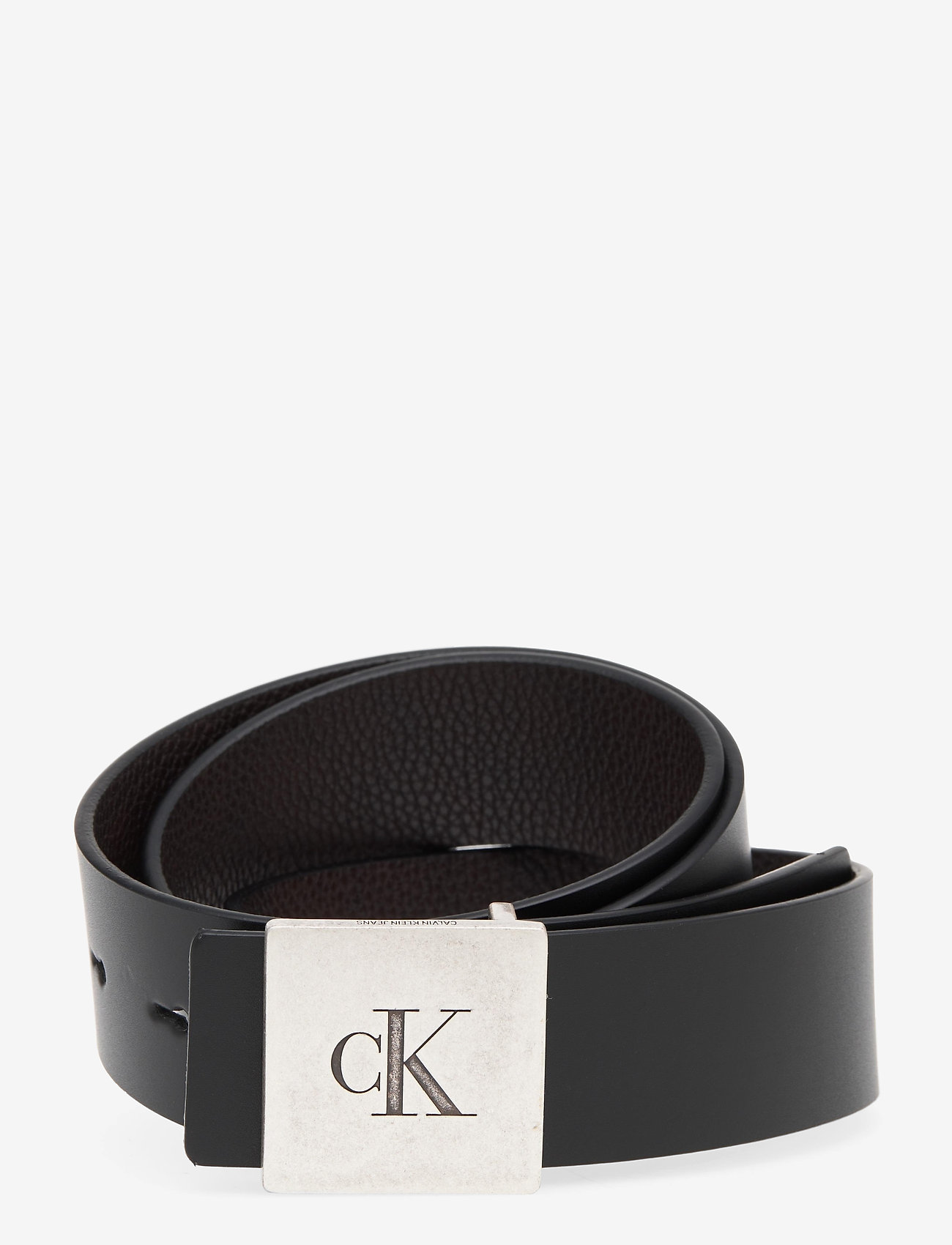 Calvin Klein - SQUARE PLAQUE REV BELT 38MM - black / bitter brown - 0