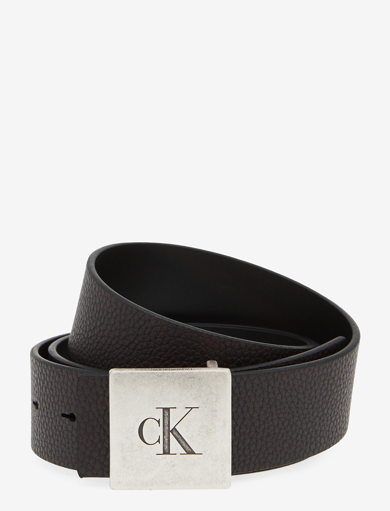 Calvin Klein - SQUARE PLAQUE REV BELT 38MM - black / bitter brown - 2