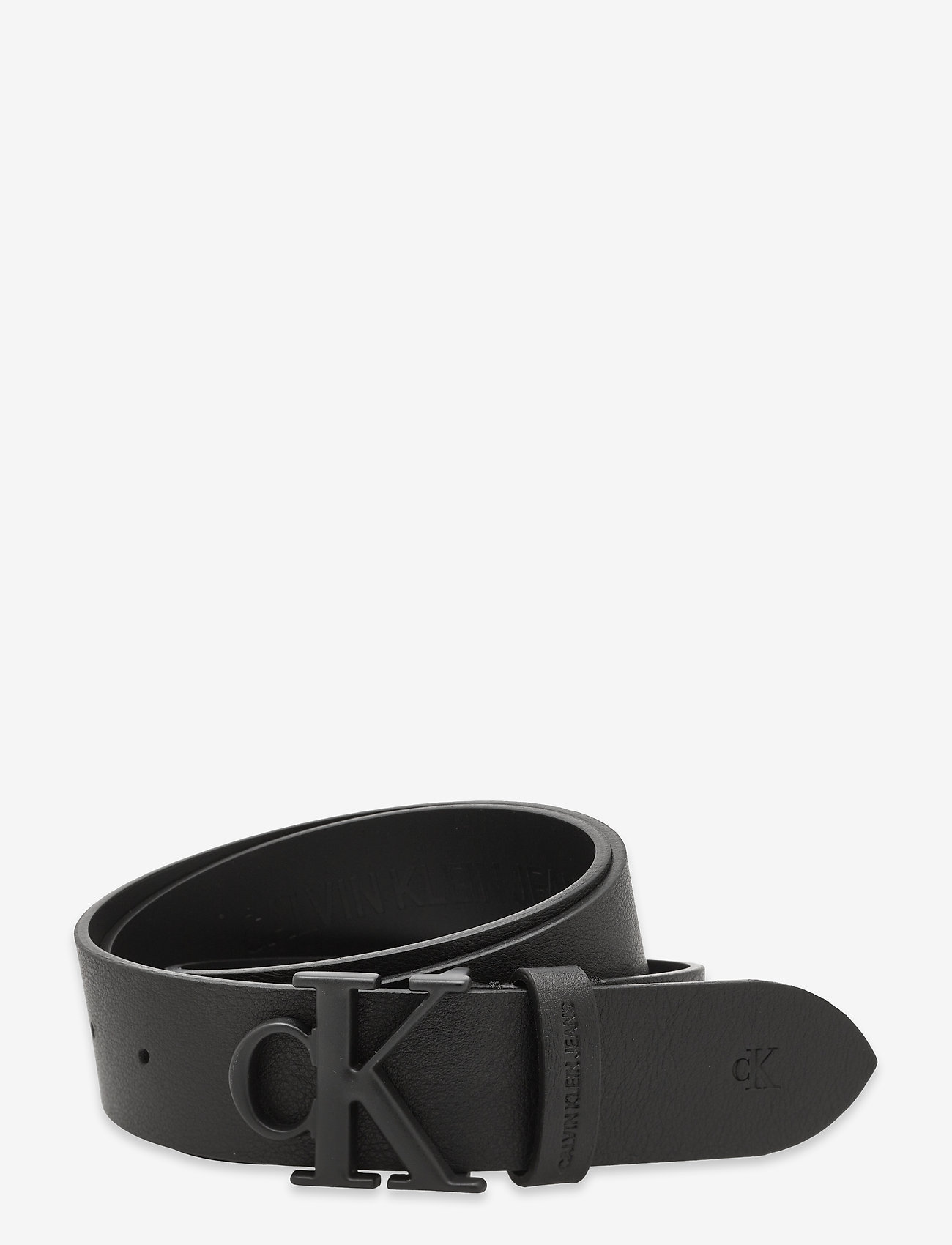 Calvin Klein - ROUNDED MONO PLAQUE BELT 35MM - black - 0