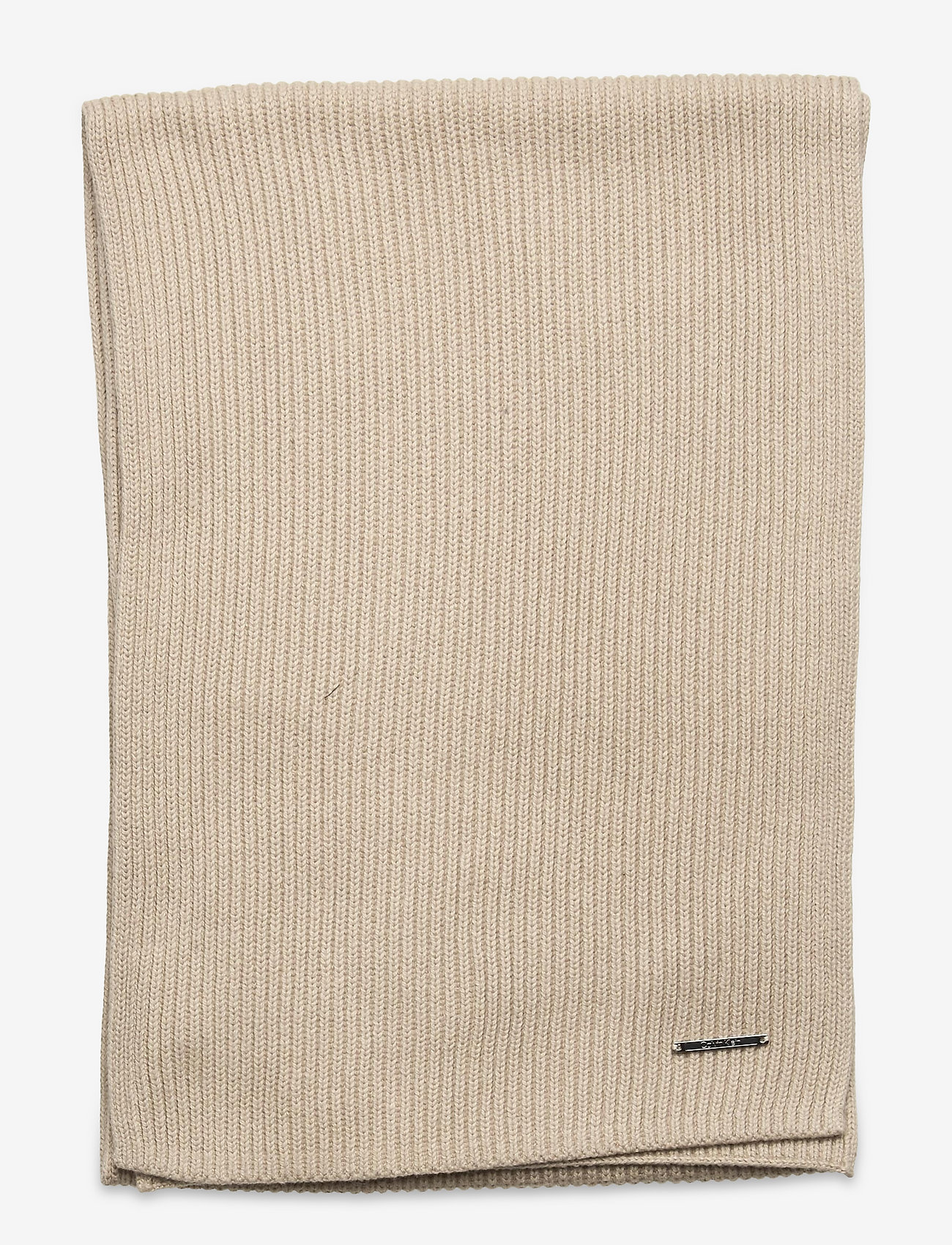 Calvin Klein - BASIC RIB KNIT SCARF 30X180CM - bleached stone - 1
