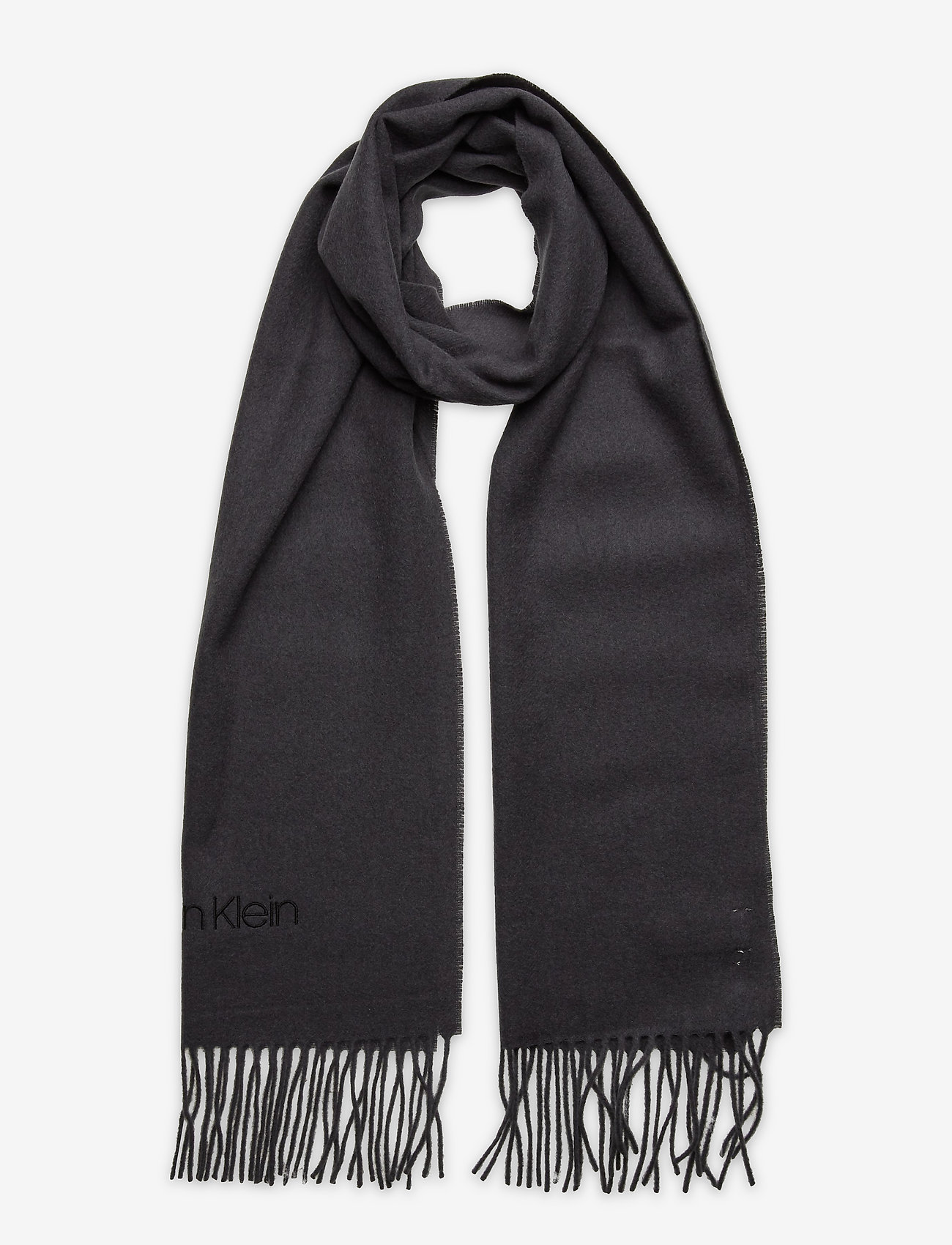 Calvin Klein - BASIC WOOL WOVEN SCARF 35X180CM - charcoal - 0