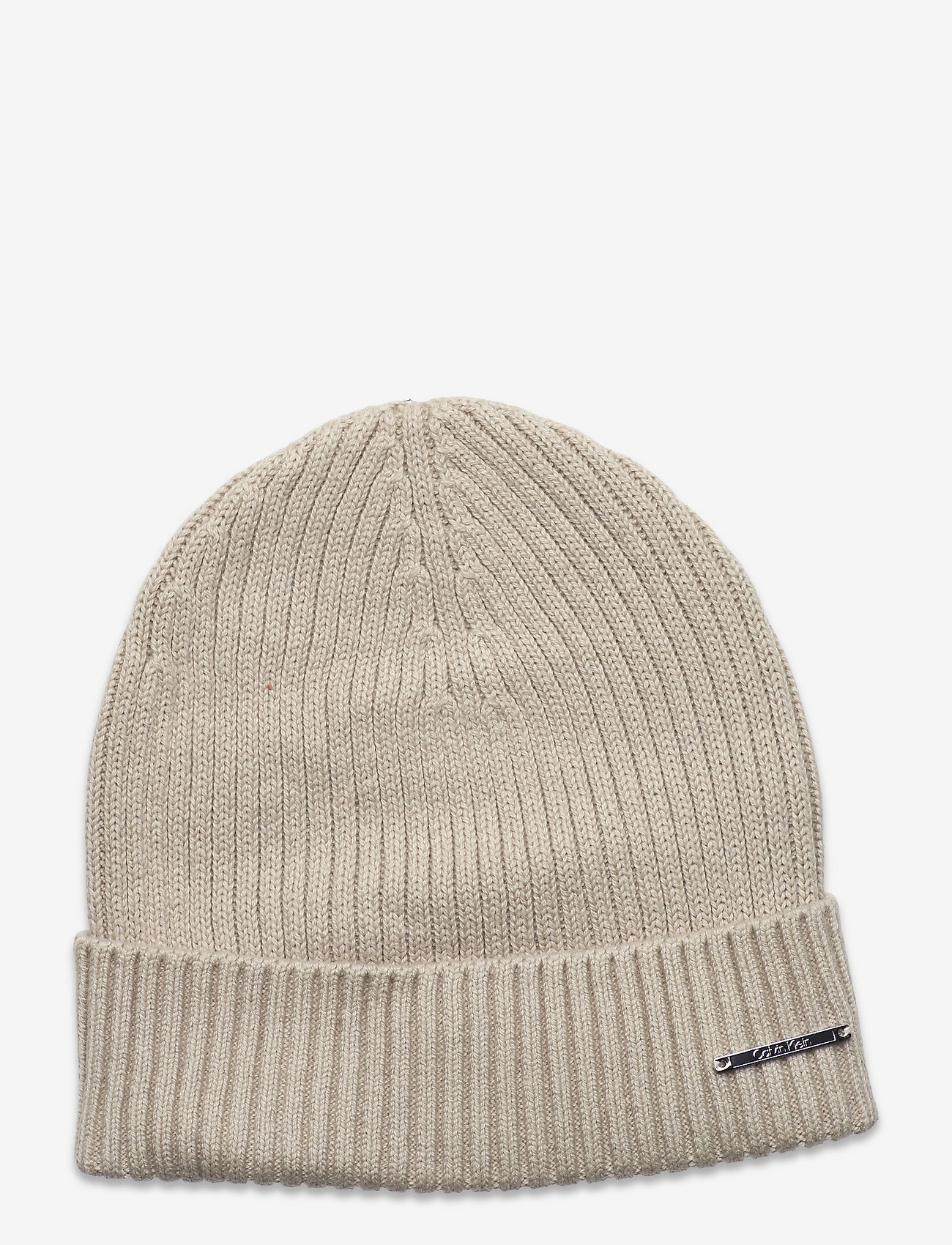 Calvin Klein - BASIC RIB BEANIE - bleached stone - 0