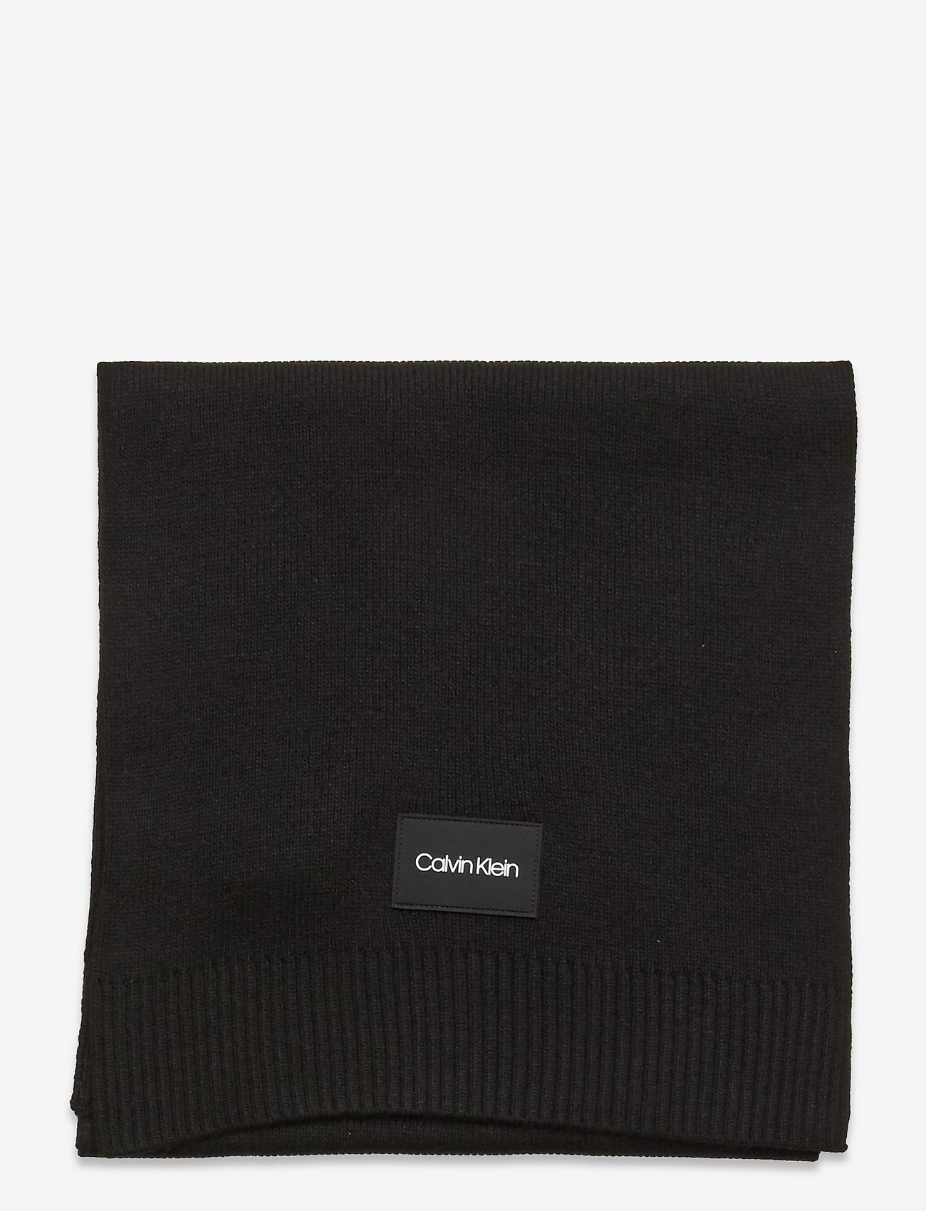Calvin Klein - RTW PATCH KNIT SCARF 30X180CM - ck black - 1