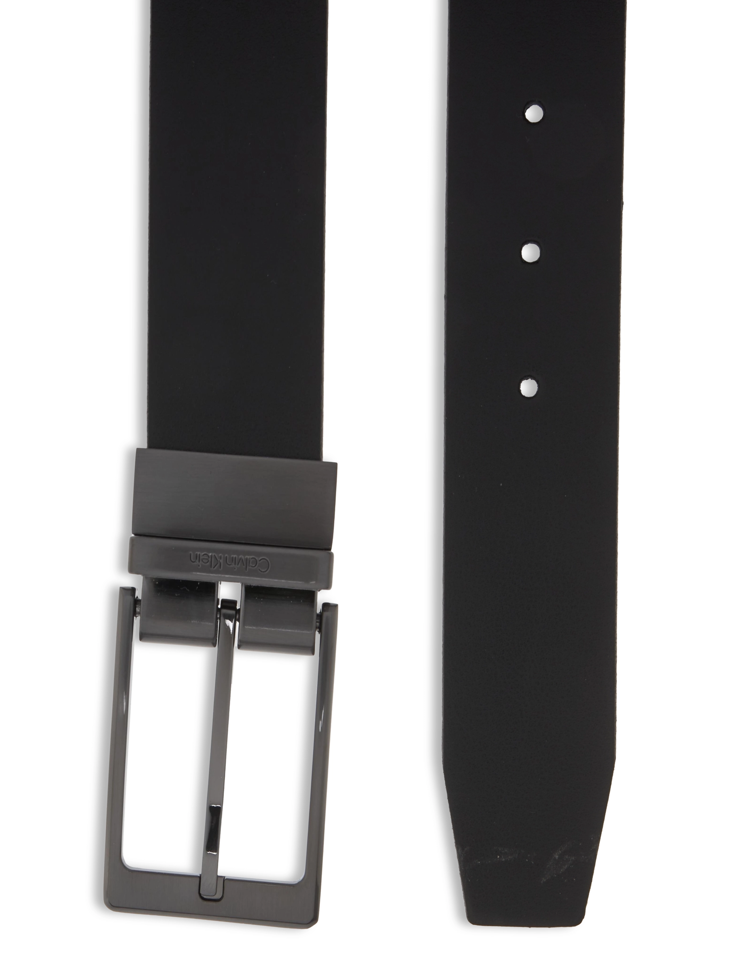 Calvin Klein - ADJ/REV CK SLEEK 35MM - black/dark brown - 1