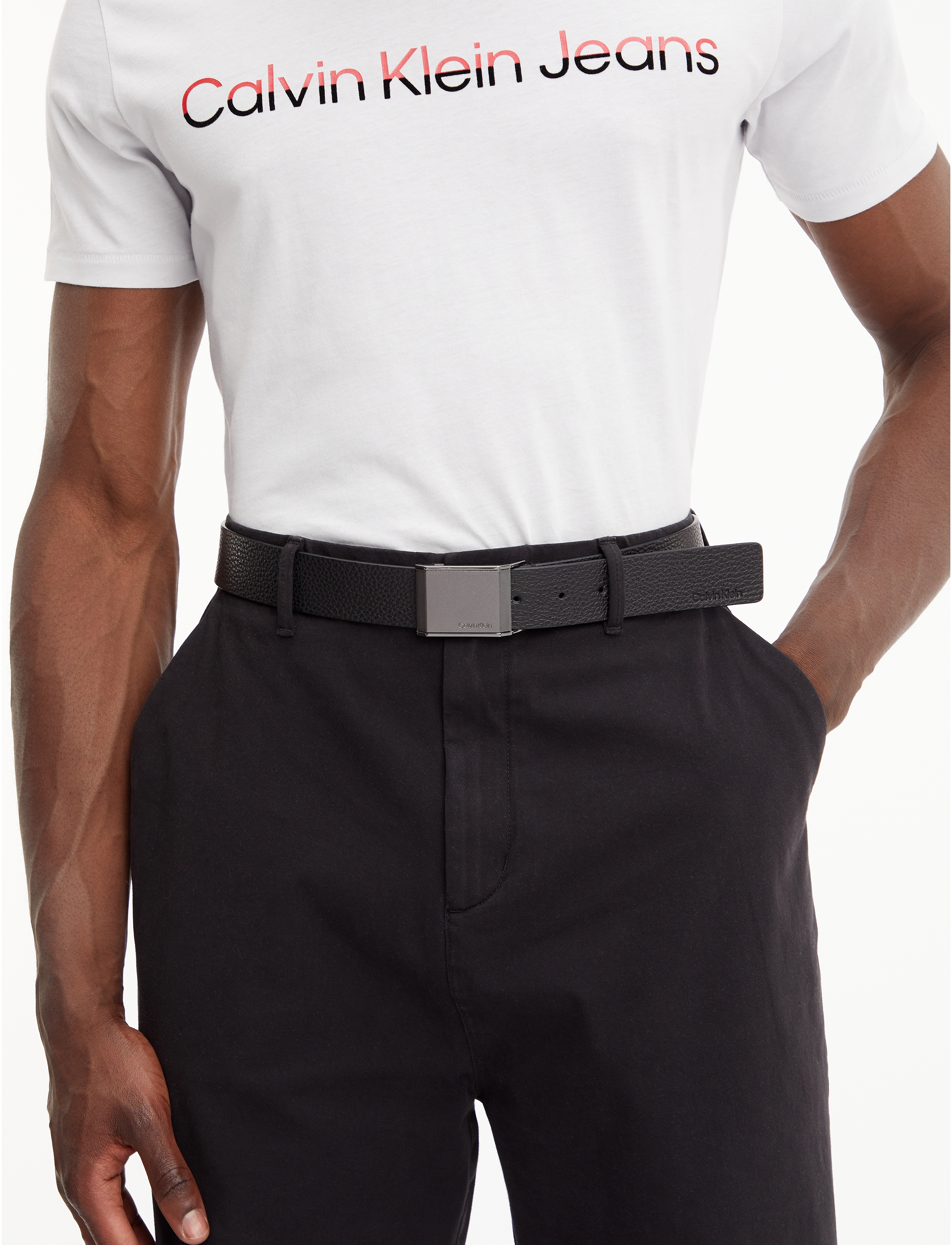Calvin Klein - BEVELED PLAQUE PB 35MM - ck black - 3