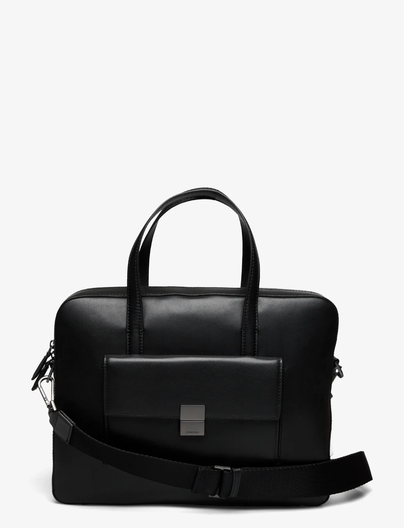 Calvin Klein - ICONIC PLAQUE LAPTOP BAG - somas portatīvajiem datoriem - ck black - 0