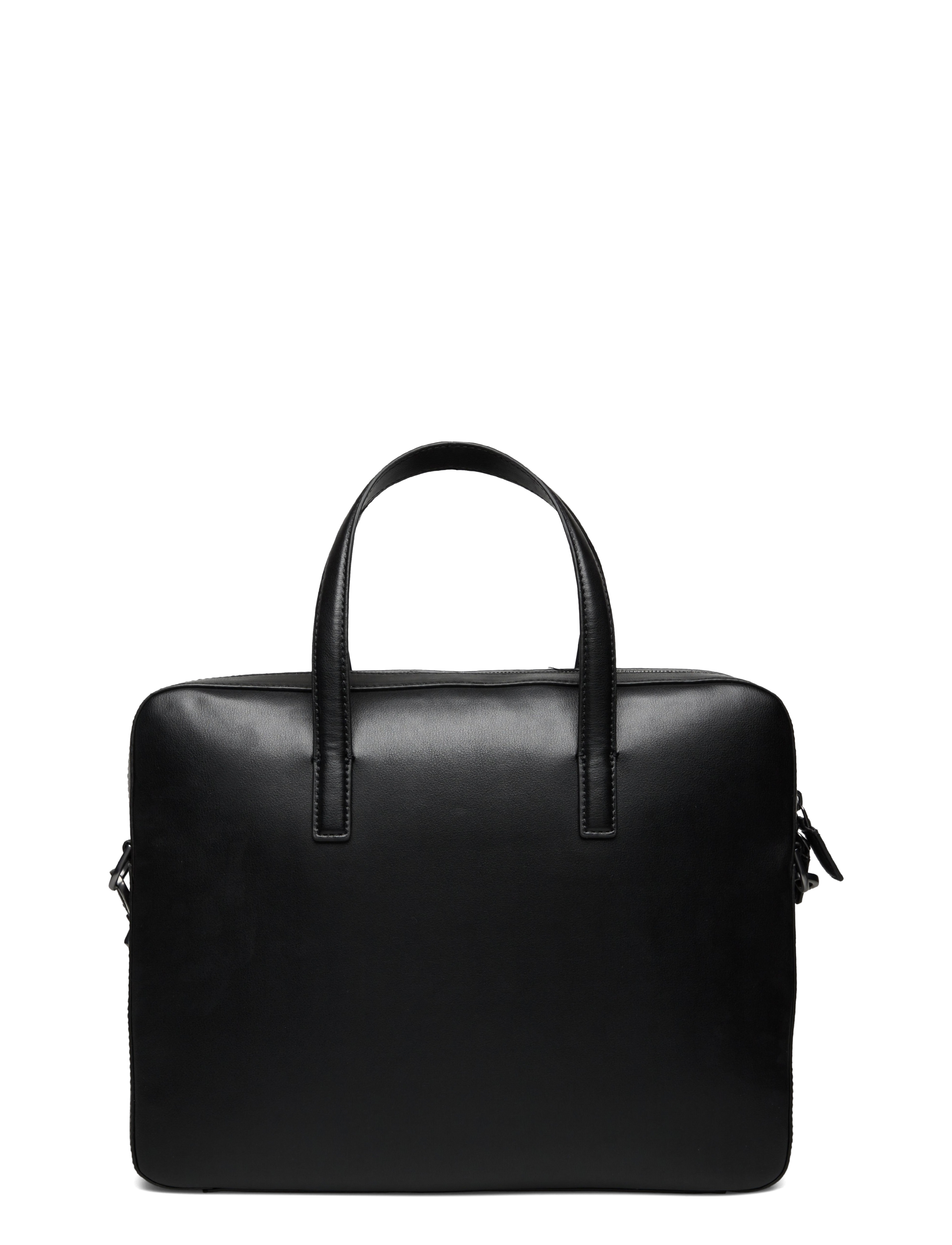 Calvin Klein - ICONIC PLAQUE LAPTOP BAG - ck black - 1