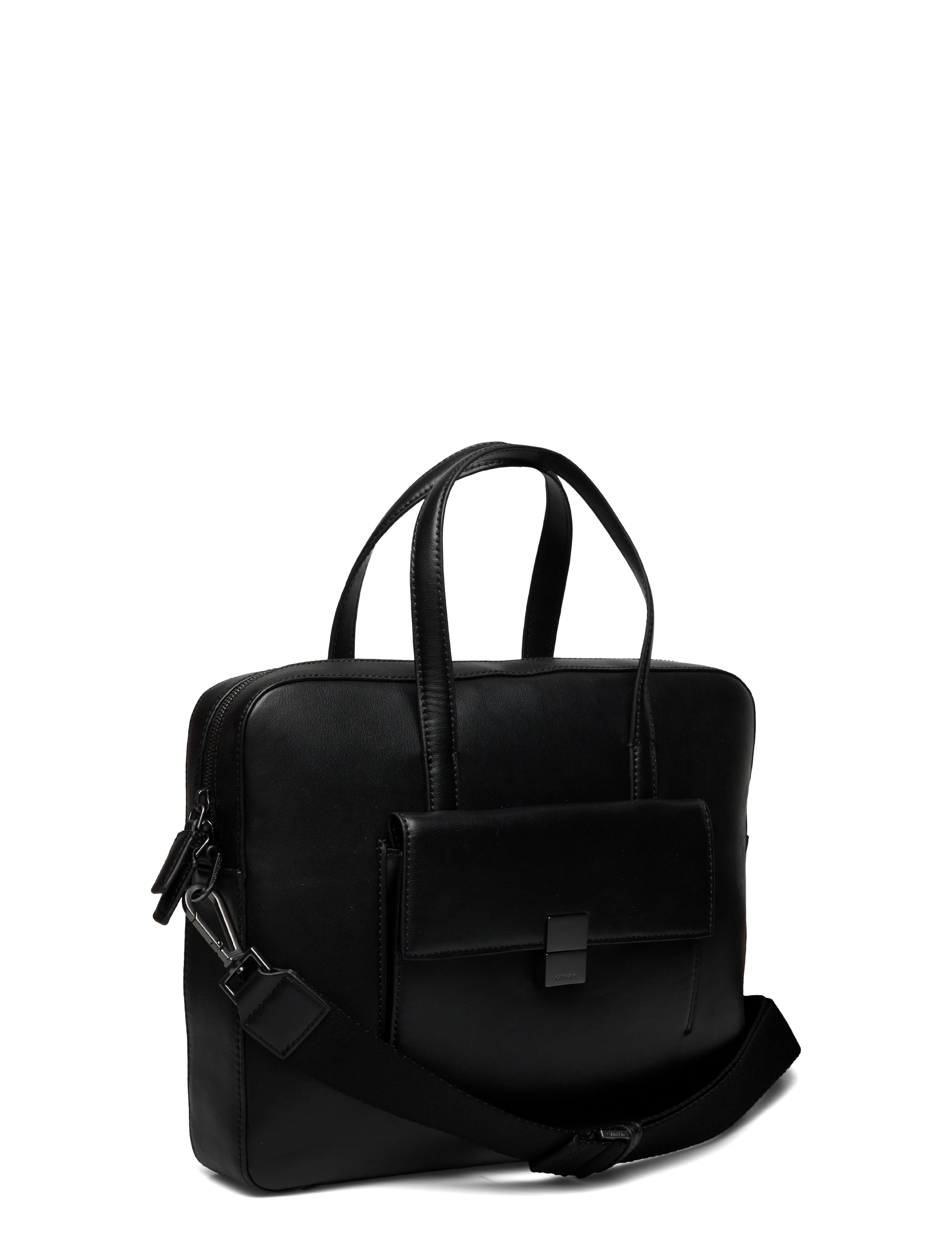 Calvin Klein - ICONIC PLAQUE LAPTOP BAG - ck black - 2
