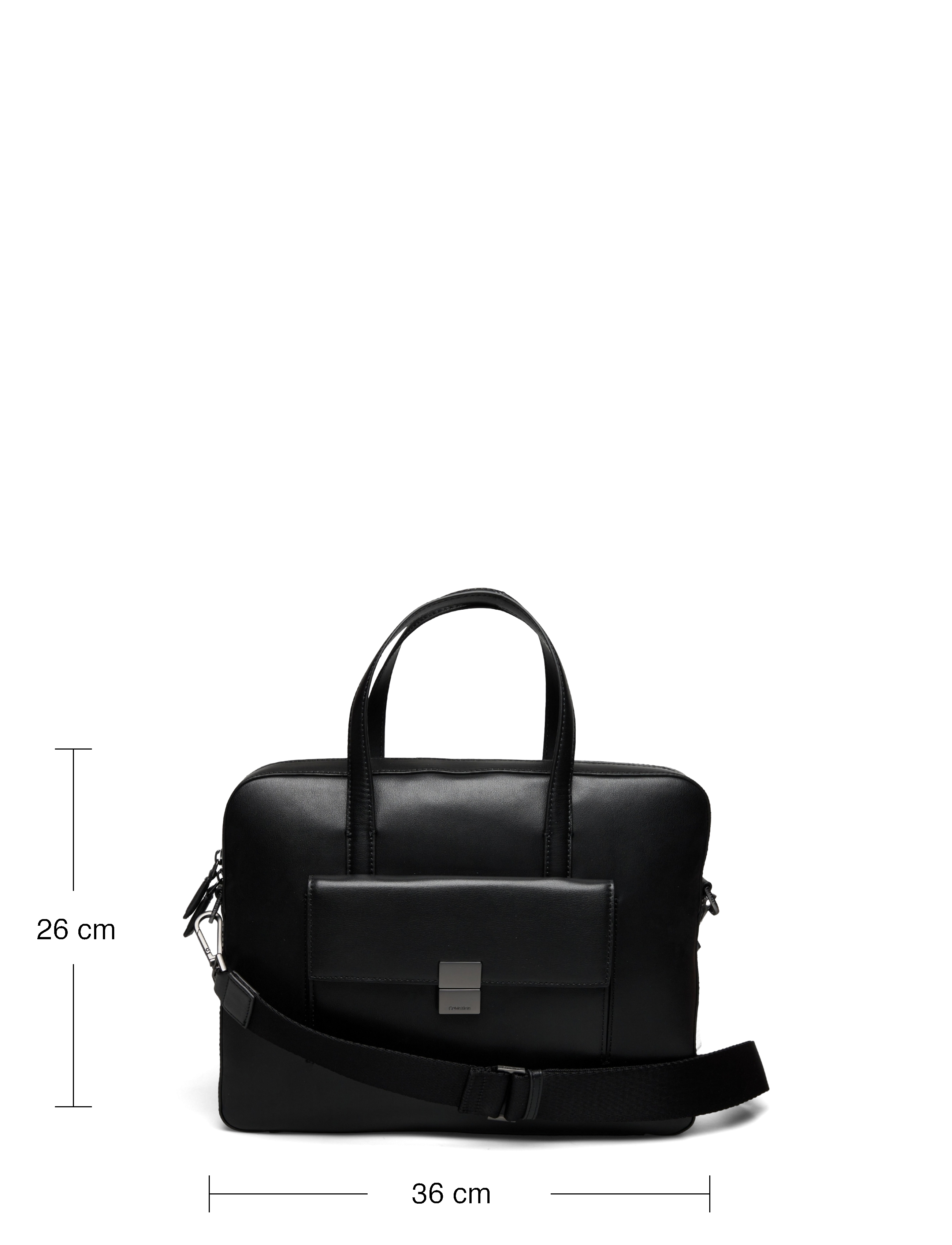 Calvin Klein - ICONIC PLAQUE LAPTOP BAG - ck black - 4