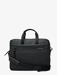 Calvin Klein - RUBBERIZED SLIM CONV LAPTOP BAG - computertasker - ck black - 0