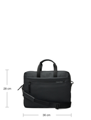 Calvin Klein - RUBBERIZED SLIM CONV LAPTOP BAG - nešiojamųjų kompiuterių krepšiai - ck black - 5
